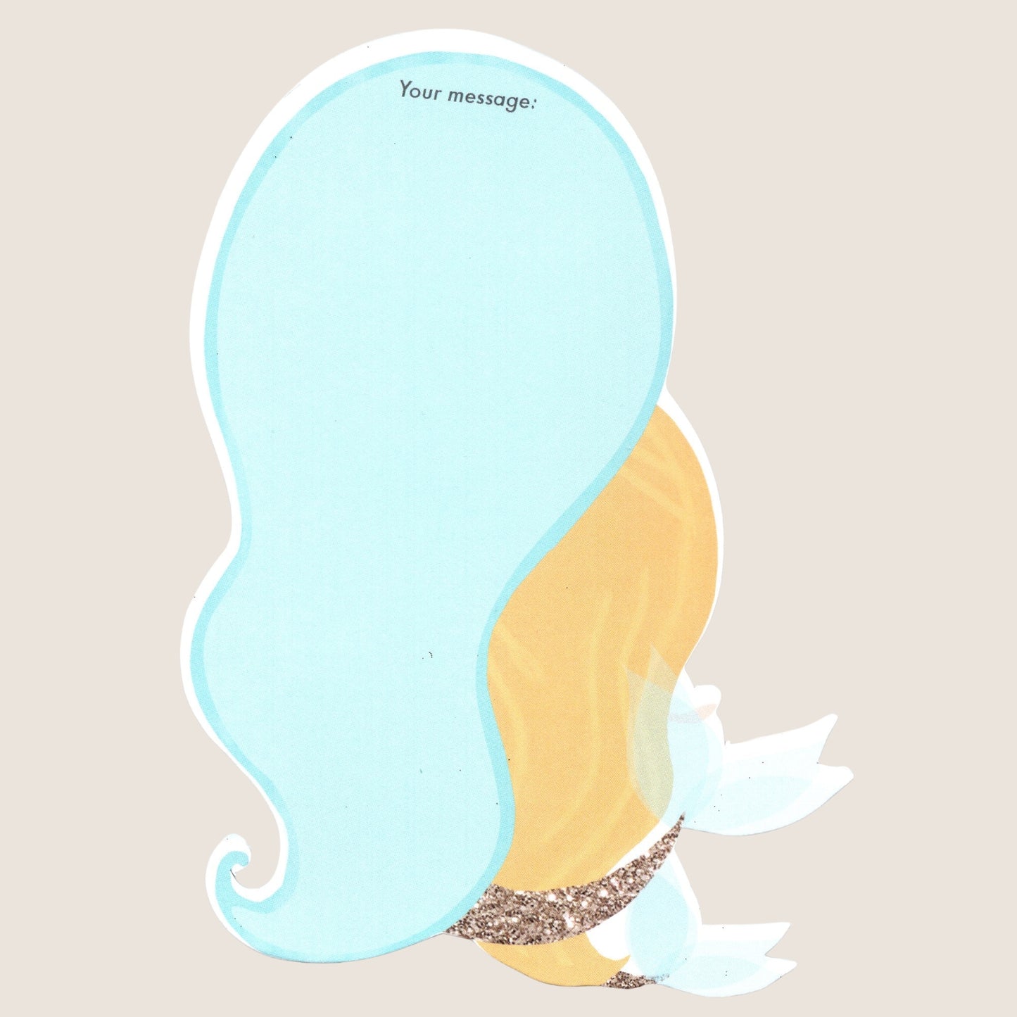 Mermaid Love Mummy Mother's Day 3D Paper Dazzle Greeting Card