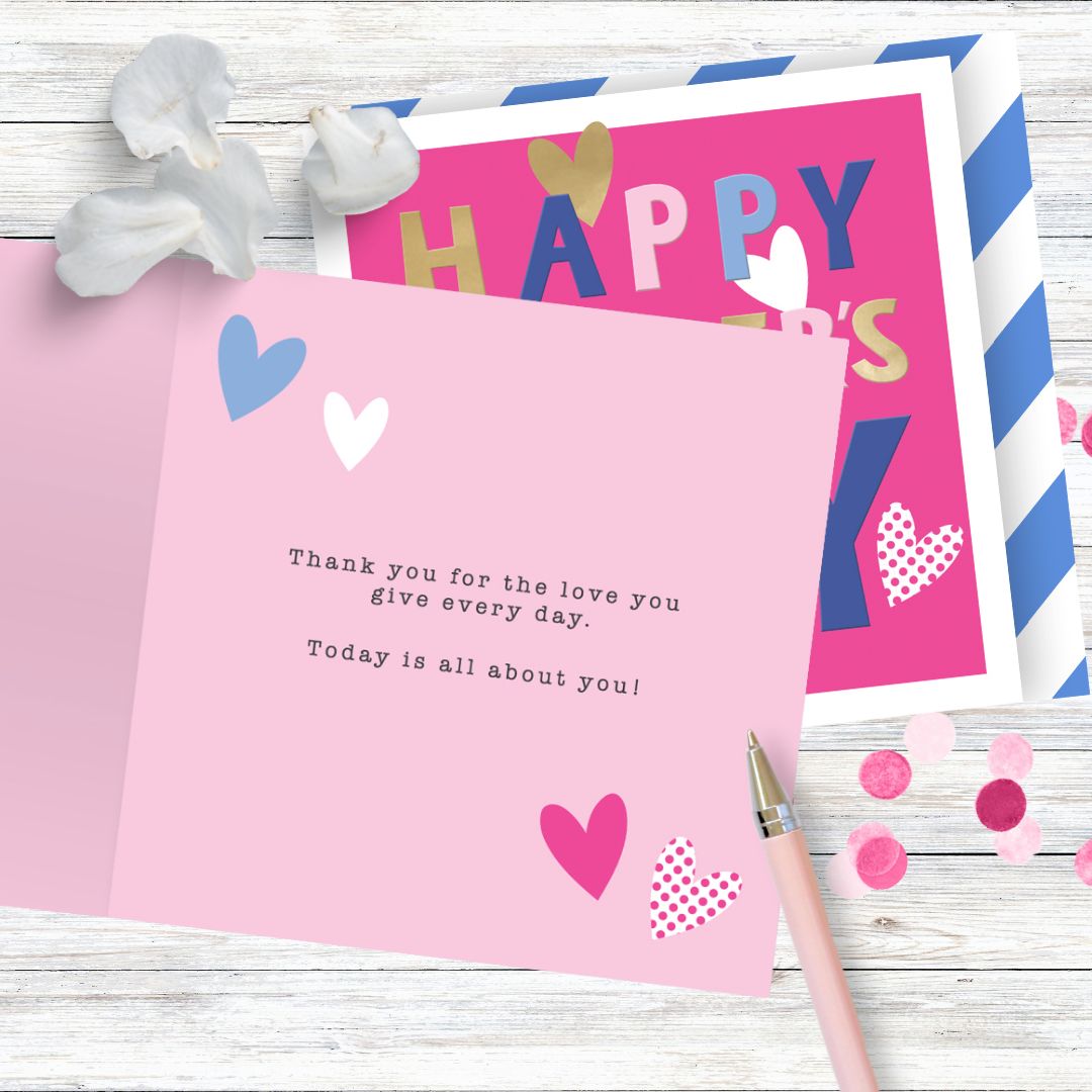 Wildflower Happy Mother's Day Love Heart Design Contemporary Mother's Day Card