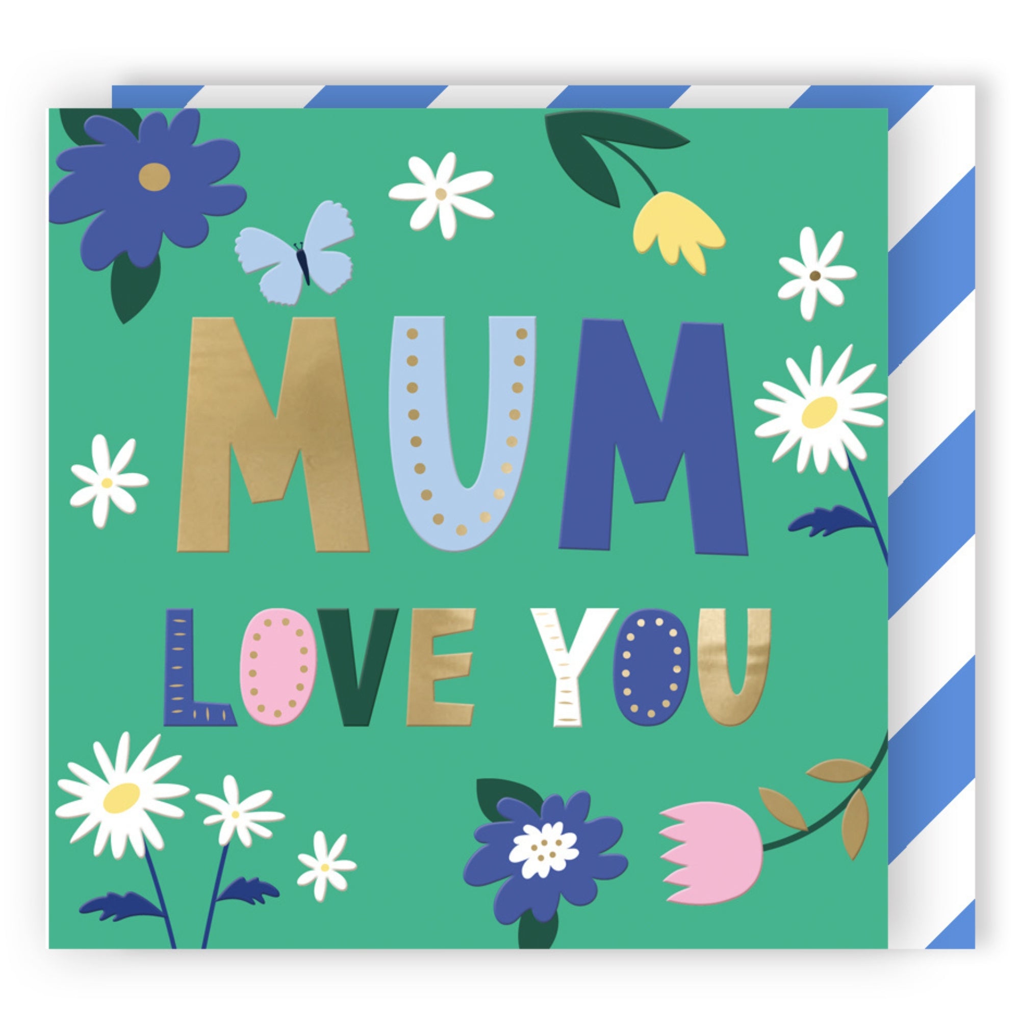 Wildflower Mum Love You Wild Flower Contemporary Mother's Day Card ...