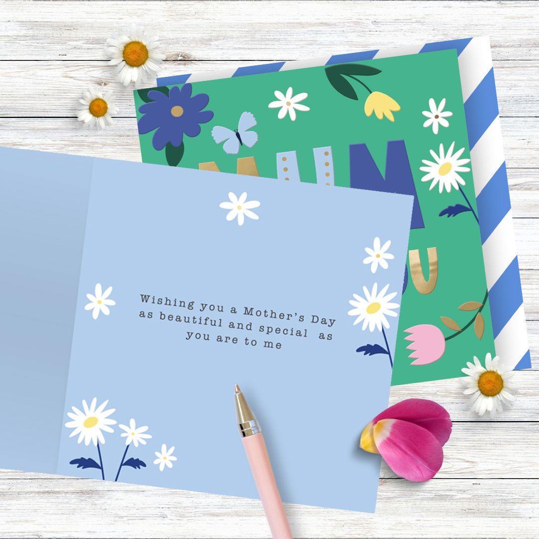 Wildflower Mum Love You Wild Flower Contemporary Mother's Day Card