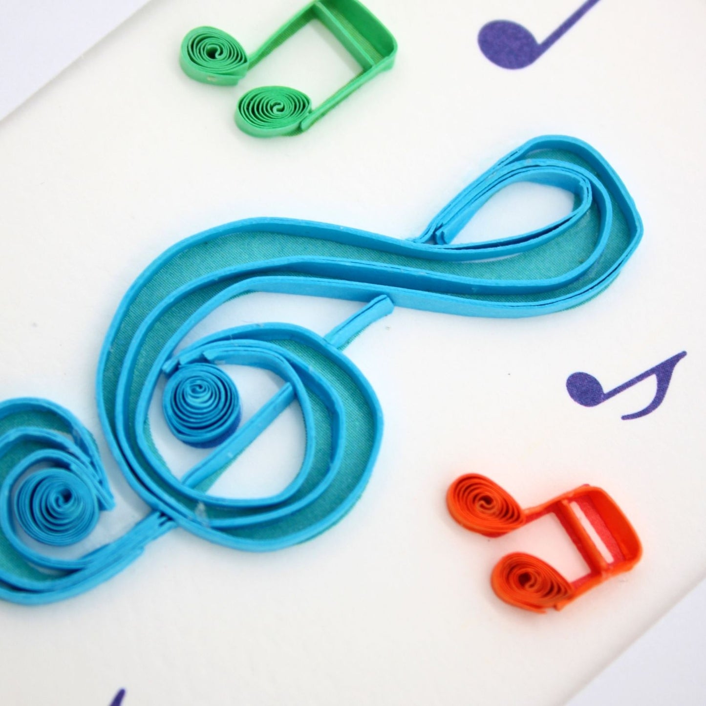Origamo Musical Notes Mini Quilled Handmade Greeting Card For Any Occasion
