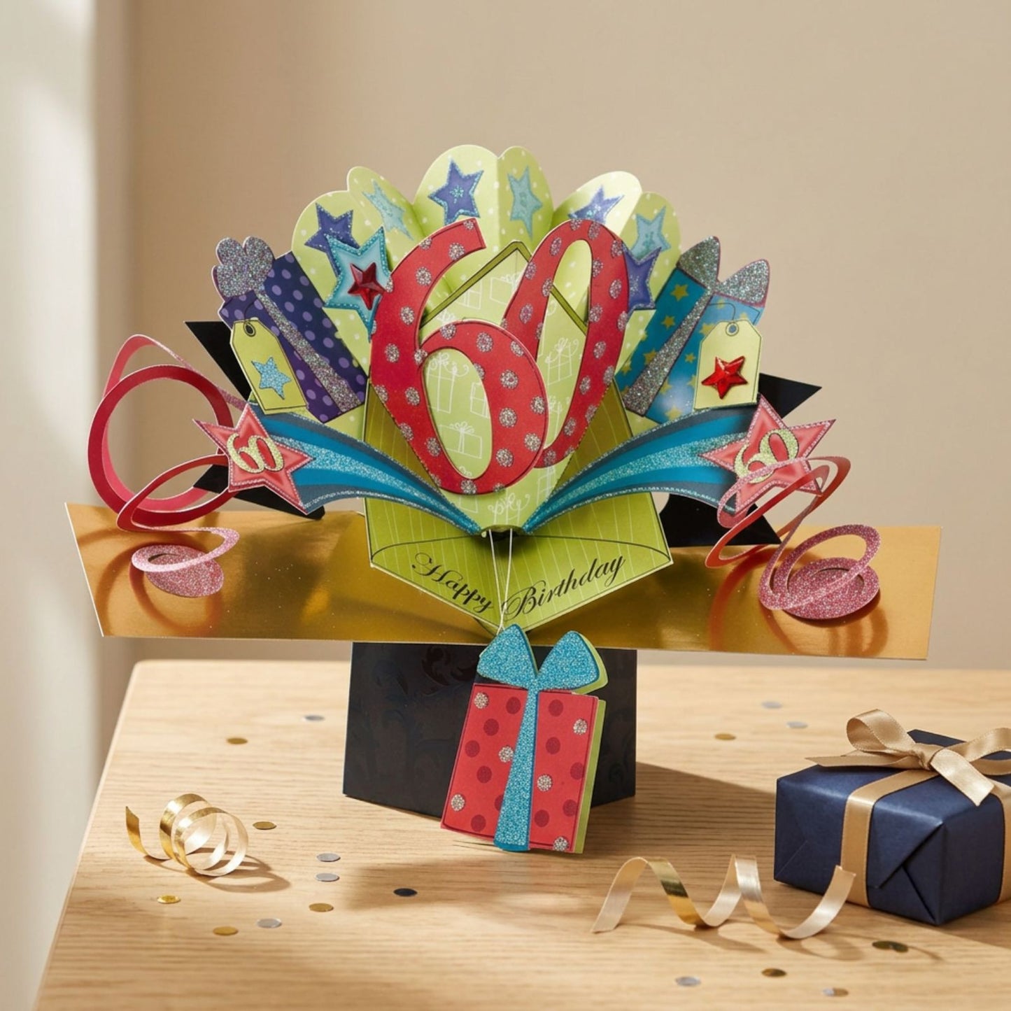60th Birthday Pop-Up Greeting Card
