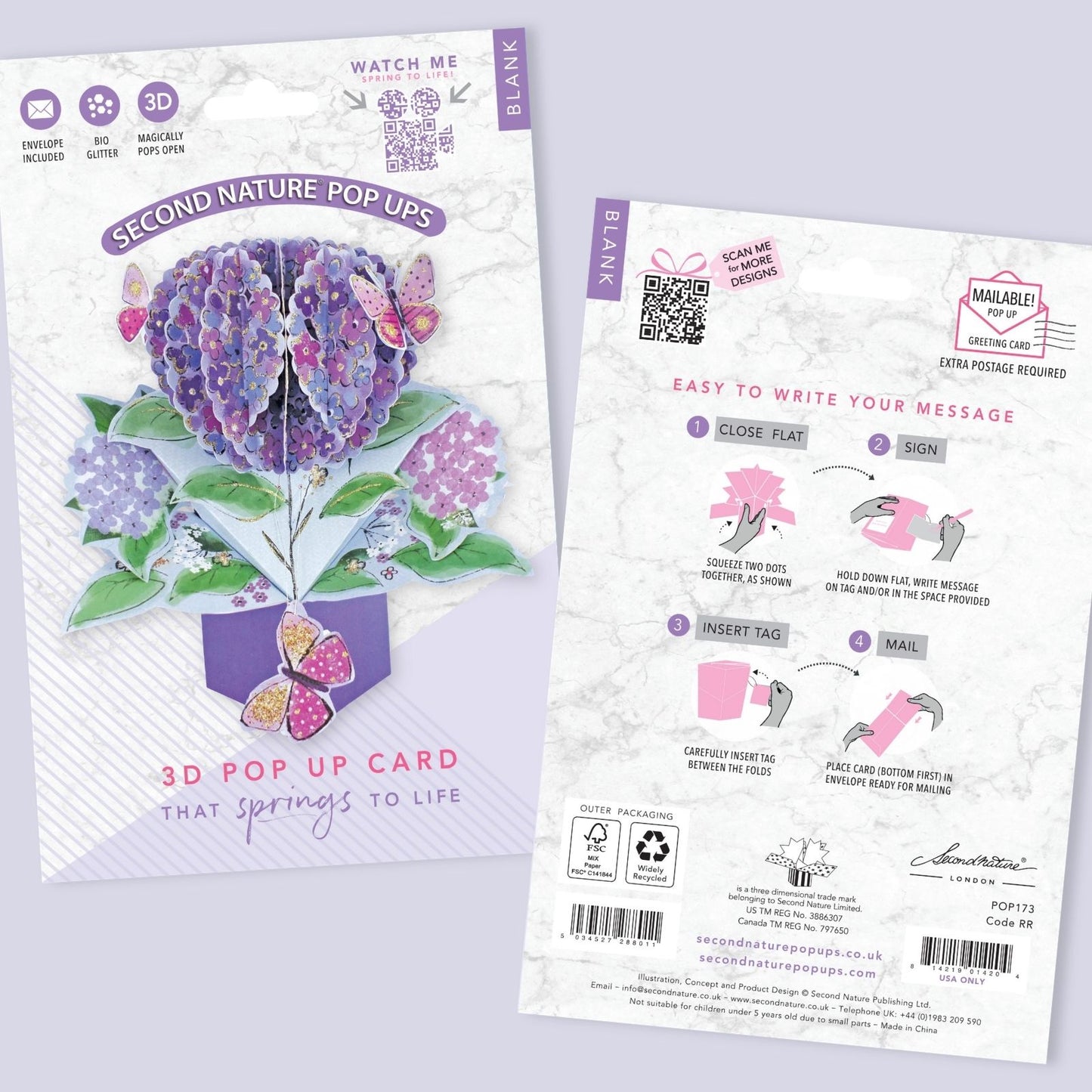 Flowers & Butterflies Pop-Up Greeting Card