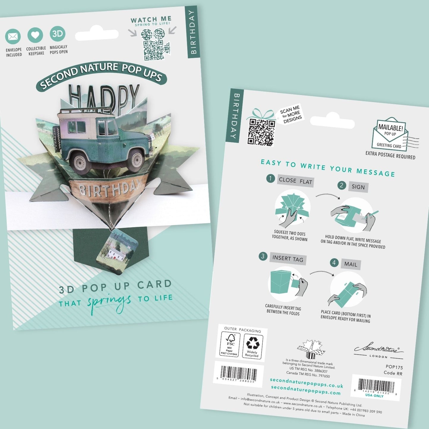 Happy Birthday Jeep Pop-Up Greeting Card