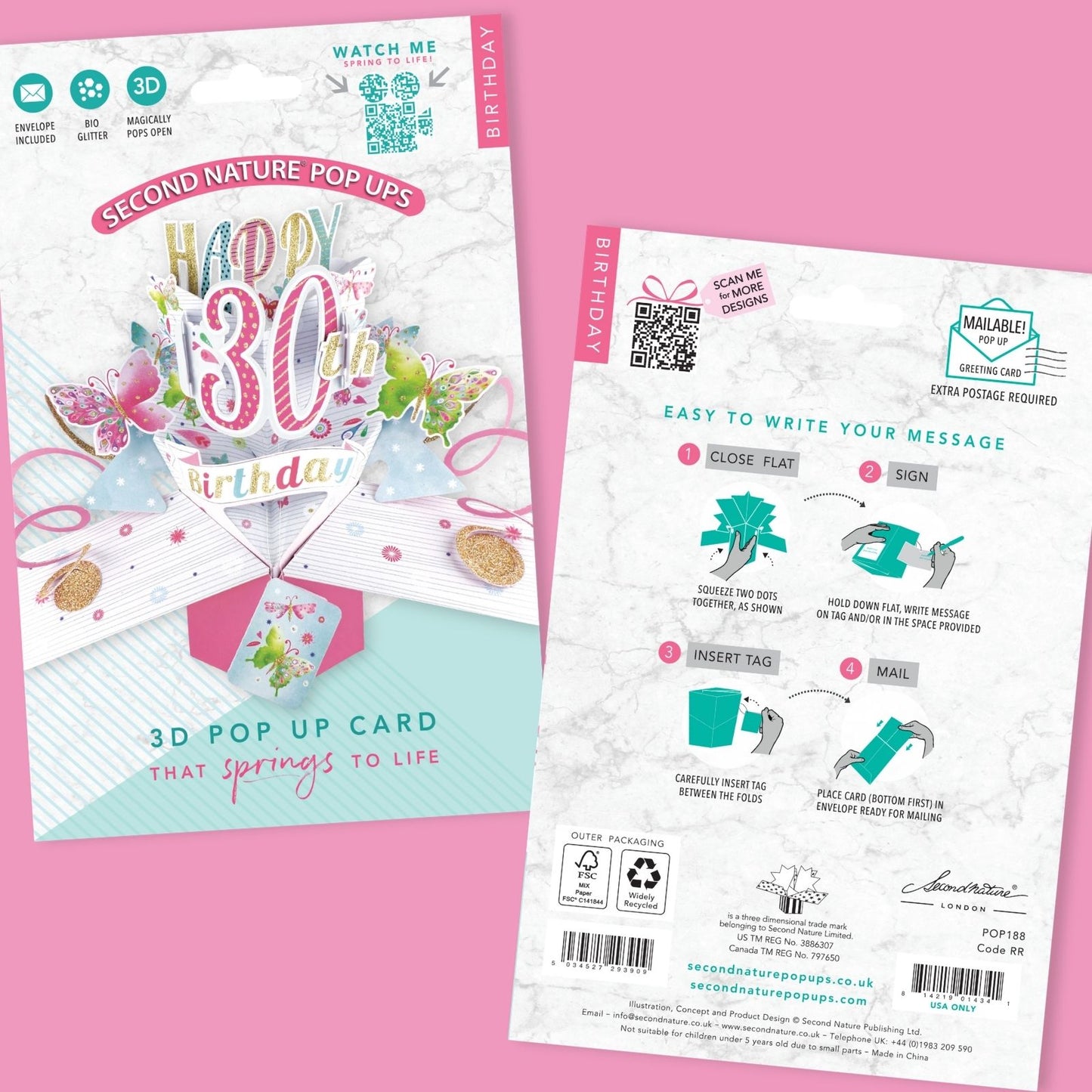 Happy 30th Birthday Pop-Up Greeting Card