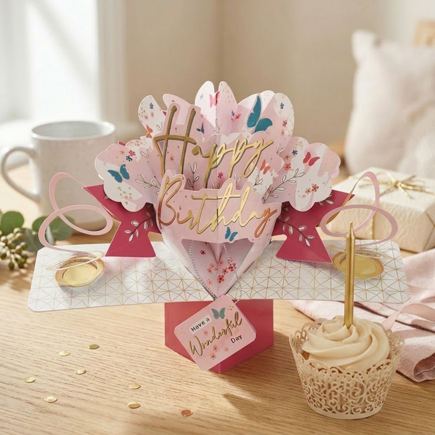Female Happy Birthday Pop-Up Greeting Card