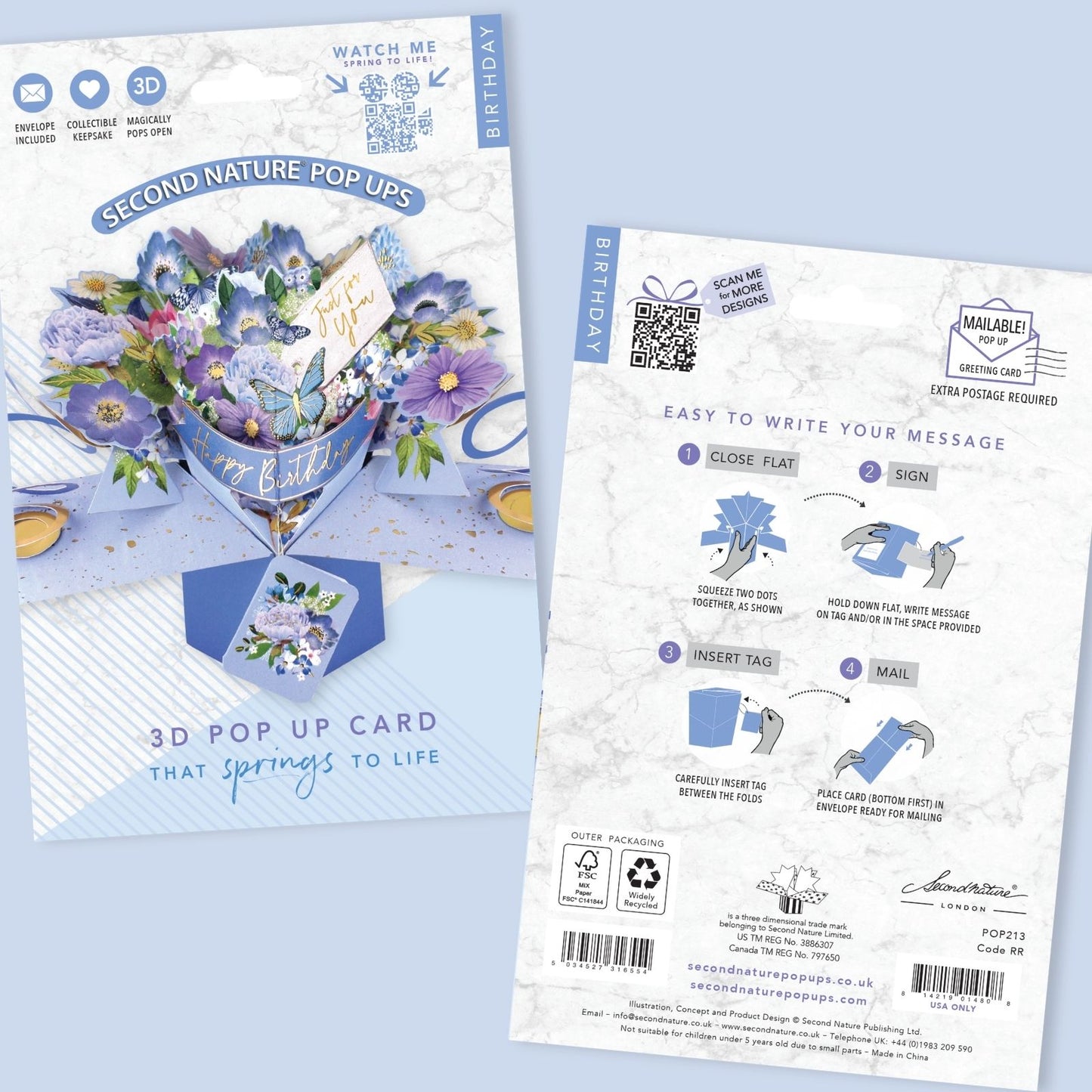 Happy Birthday Just For You Pop-Up Greeting Card