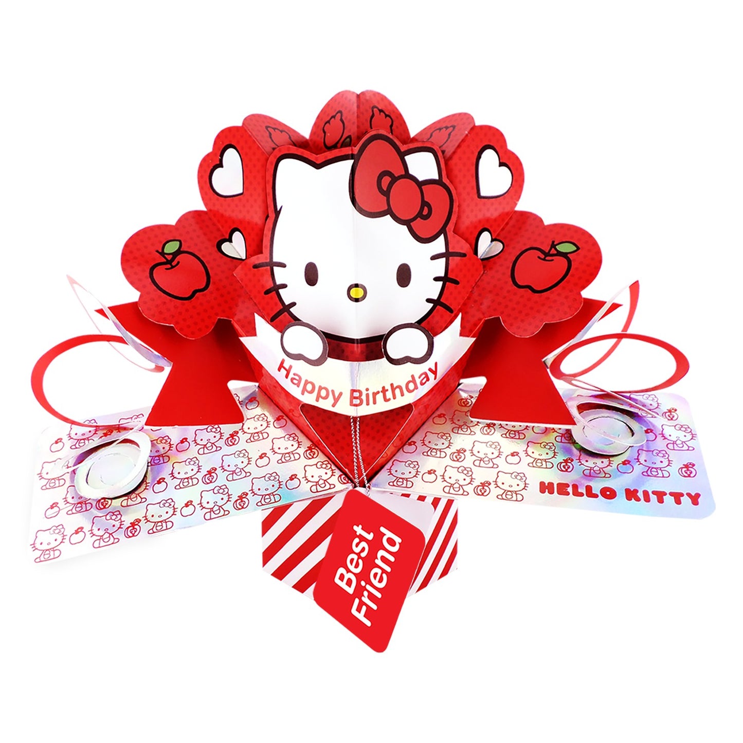 Personalised Hello Kitty 3D Pop Up Birthday Card Licensed Character Keepsake Card For Her