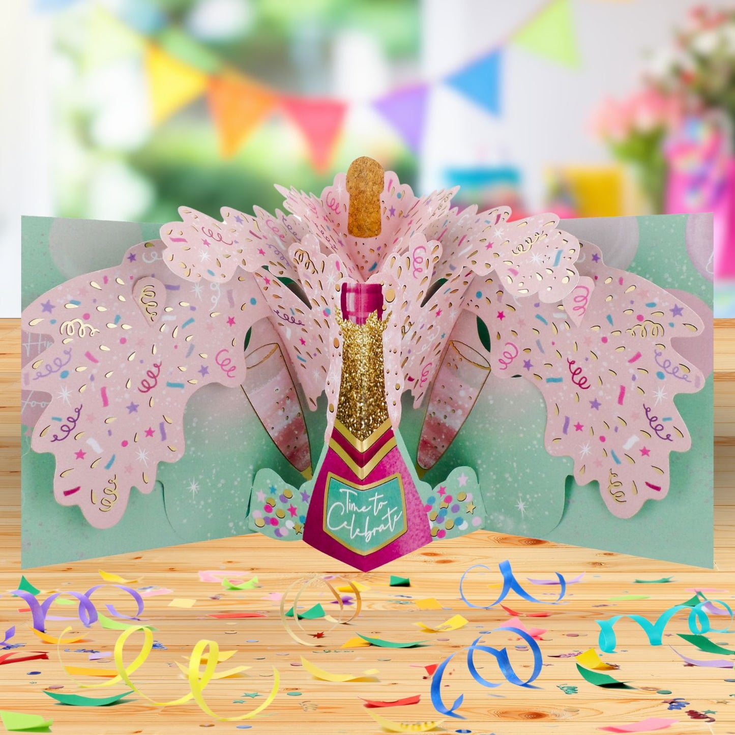 Lovely Bubbly Birthday Sparkling Joy! 3D Pop Up Birthday Card