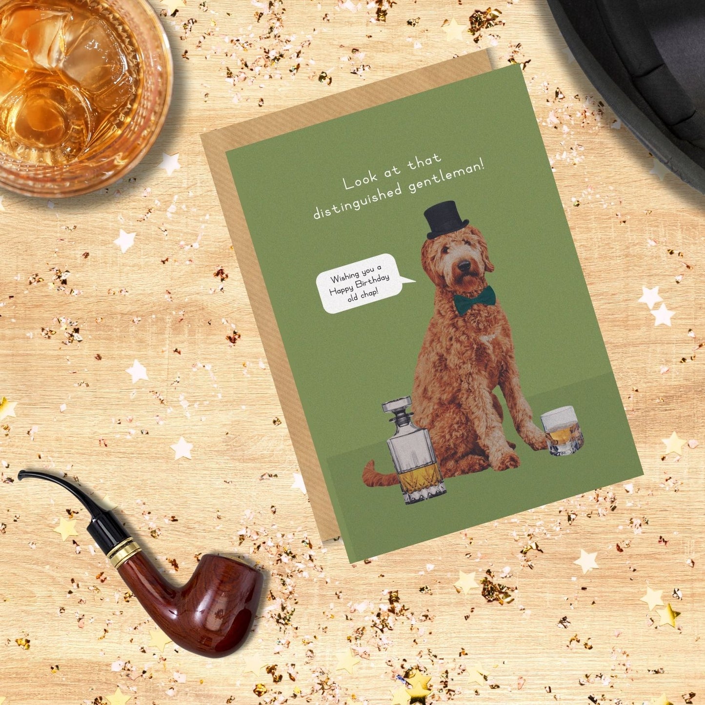 Scribbler Distinguished Gentleman Dapper Doggo Delight Funny Birthday Card