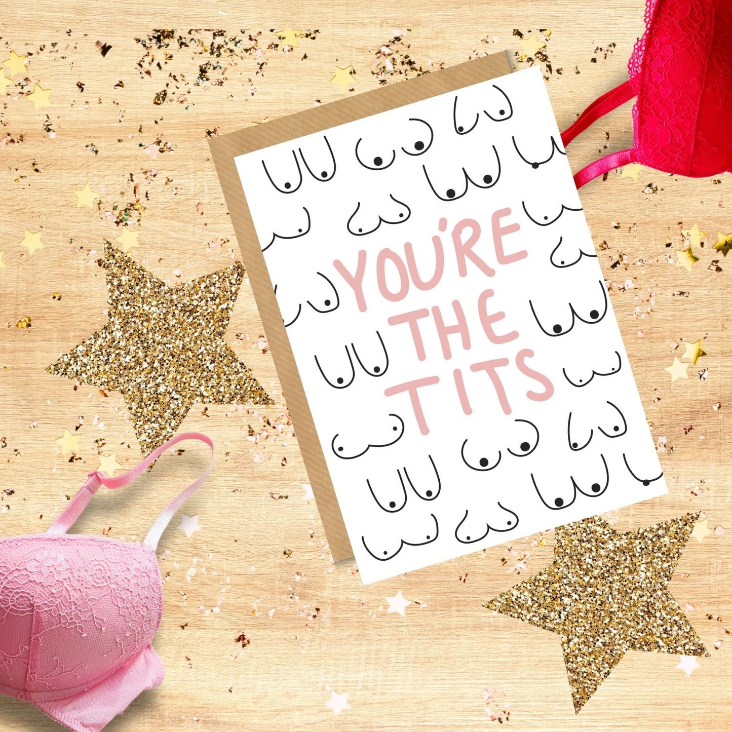 Scribbler You're The Tits Fun-Filled Friends Funny Greeting Card