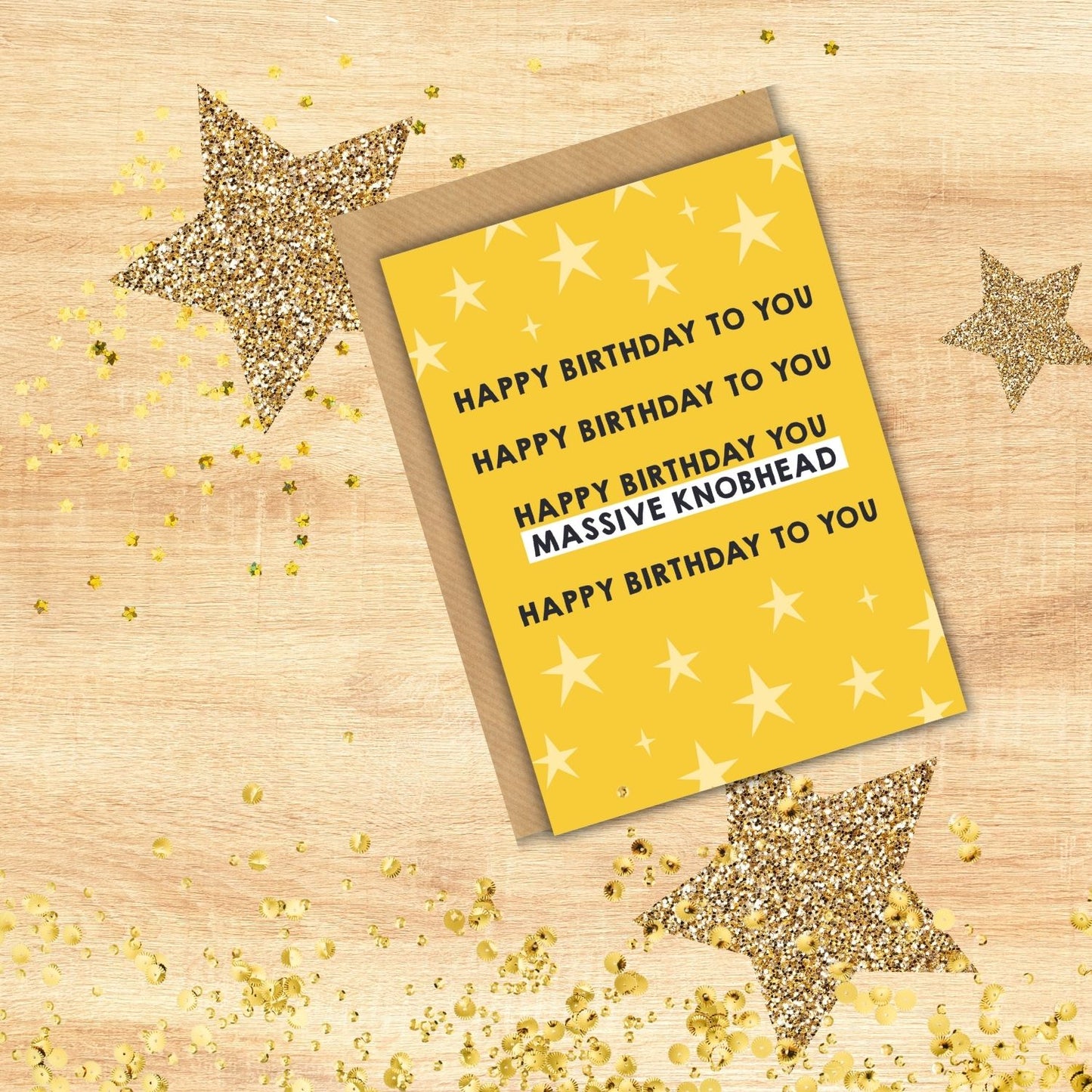 Scribbler Happy Birthday To You Massive Knobhead Funny Birthday Card