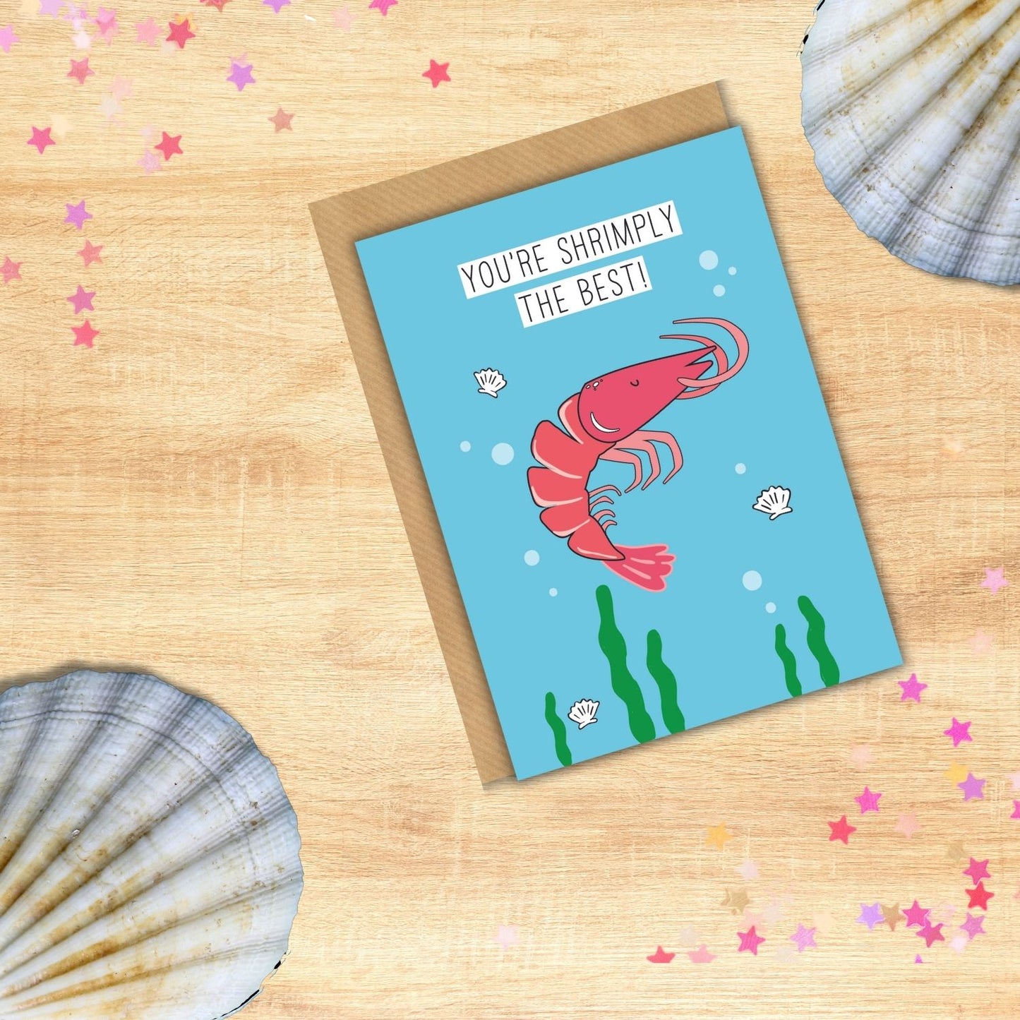 Scribbler You're Shrimply The Best Shrimply Awesome! Funny Greeting Card