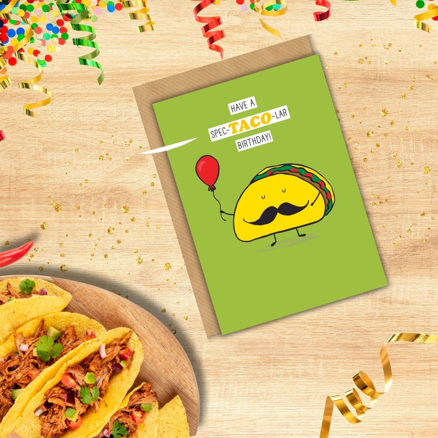 Scribbler Have A Spec-Taco-Lar Birthday Fiesta Fun! Funny Birthday Card