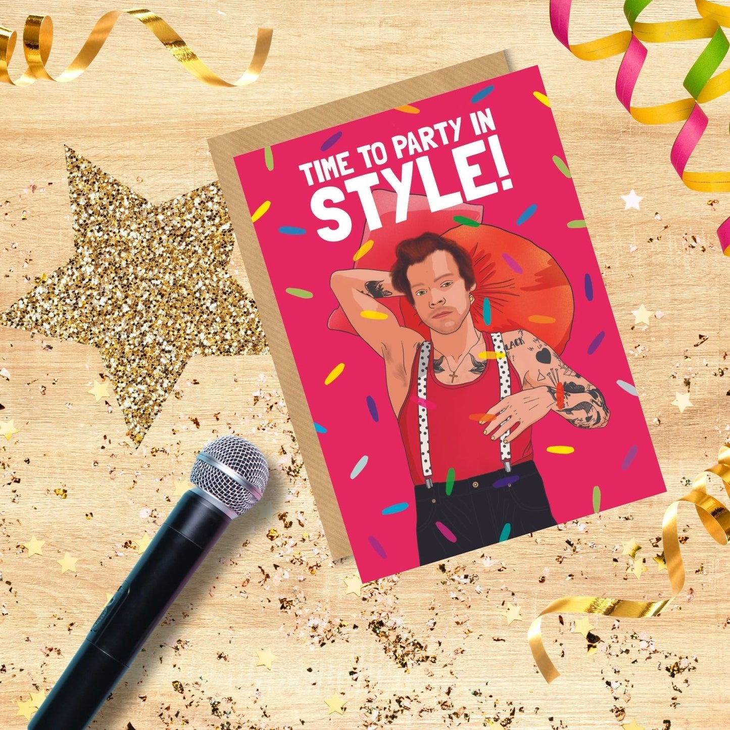 Scribbler Time To Party In Style Confetti Fun! Funny Birthday Card