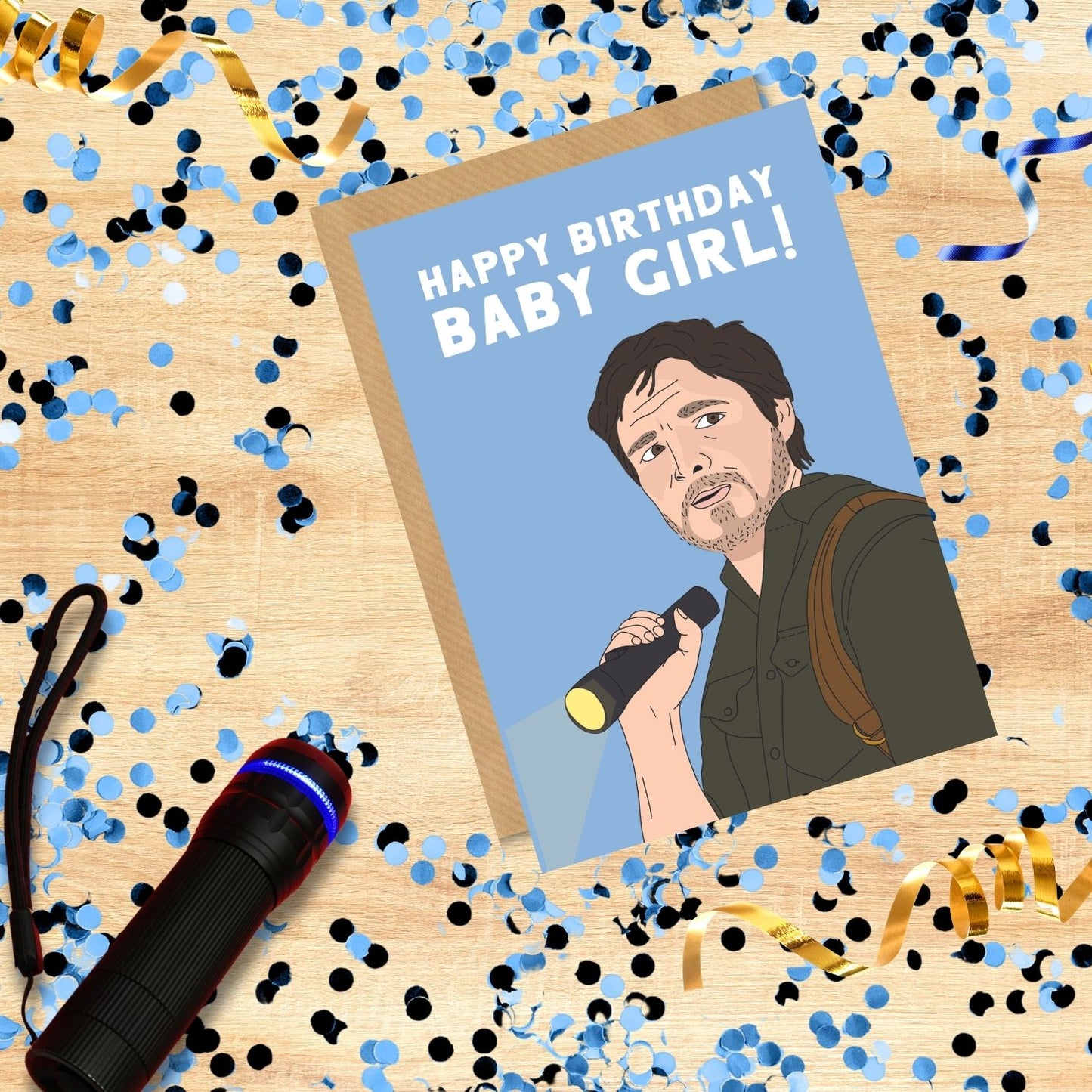 Scribbler Happy Birthday Baby Girl Father Figure Funny Birthday Card