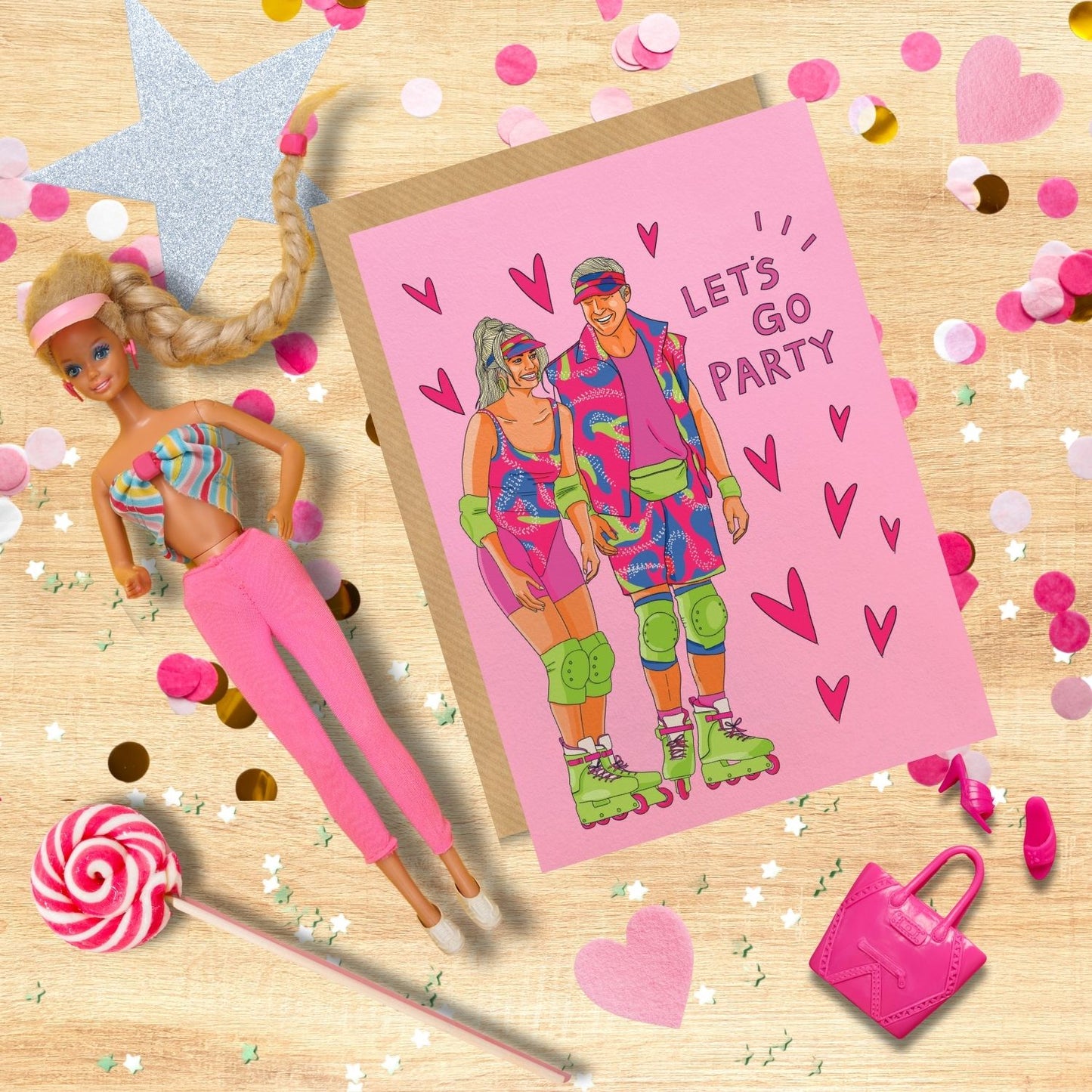 Scribbler Let's Go Party Roller Lovebirds! Funny Greeting Card