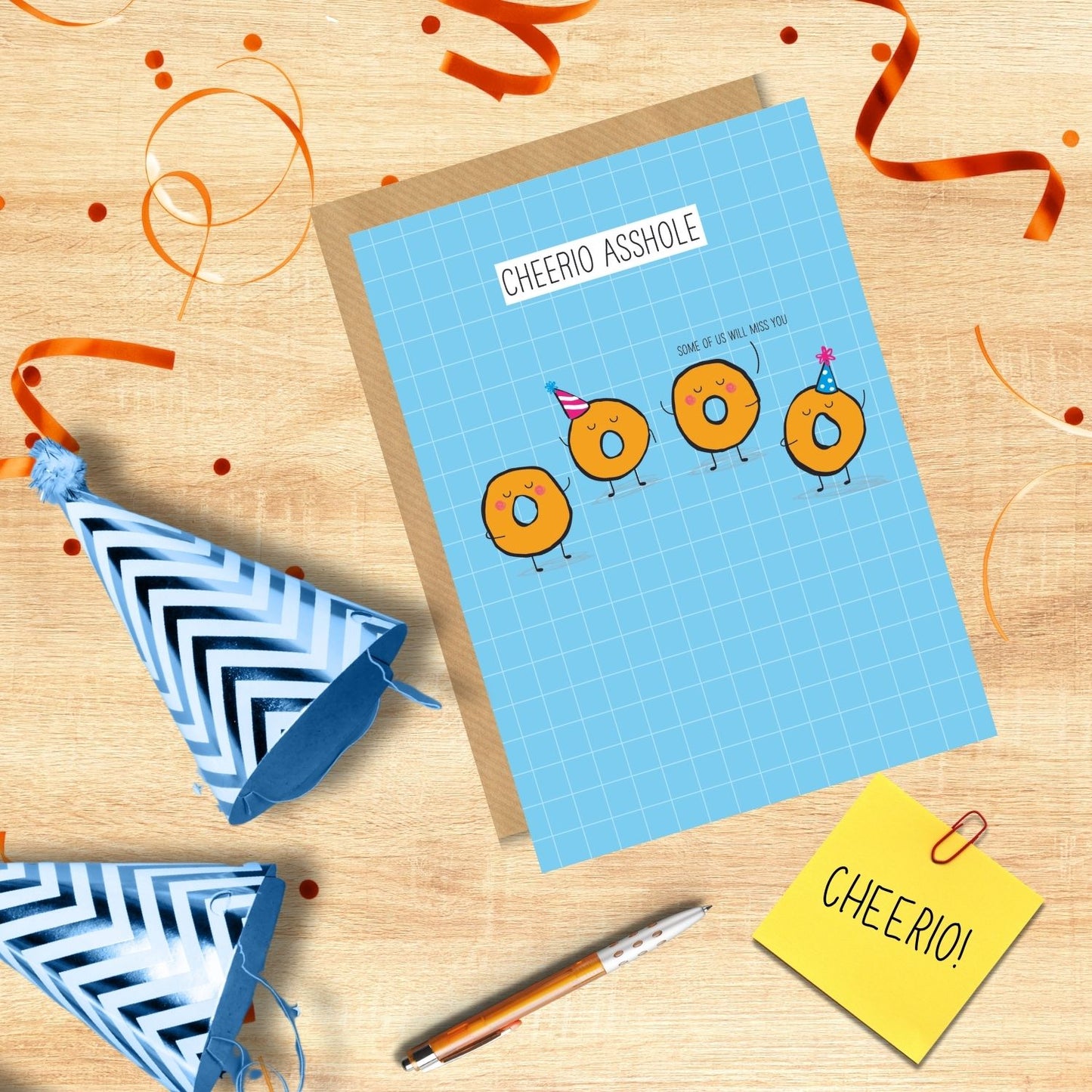 Scribbler Cheerio Asshole Some Of Us Will Miss You Funny Leaving Greeting Card