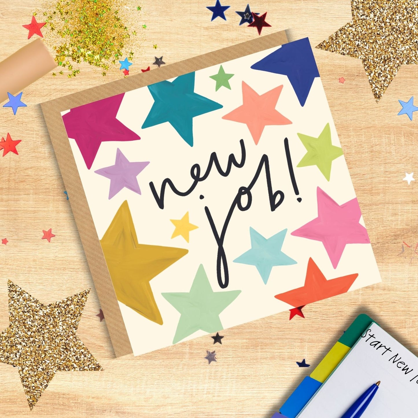 Scribbler New Job! Hooray Job! New Job Contemporary Greeting Card