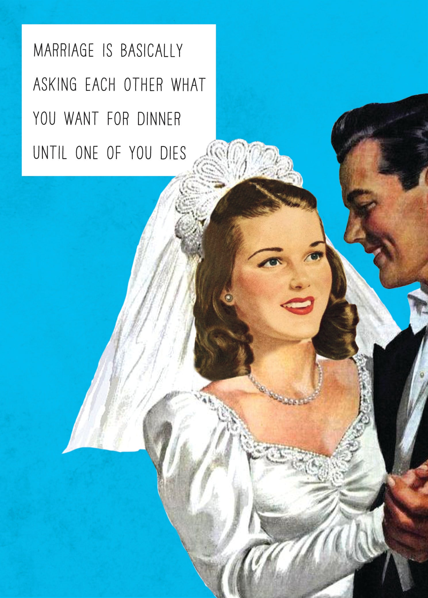 Scribbler Marriage Is... What's For Dinner? Funny Wedding Greeting Car Scribbler Marriage Is... What's For Dinner? Funny Wedding Greeting Car