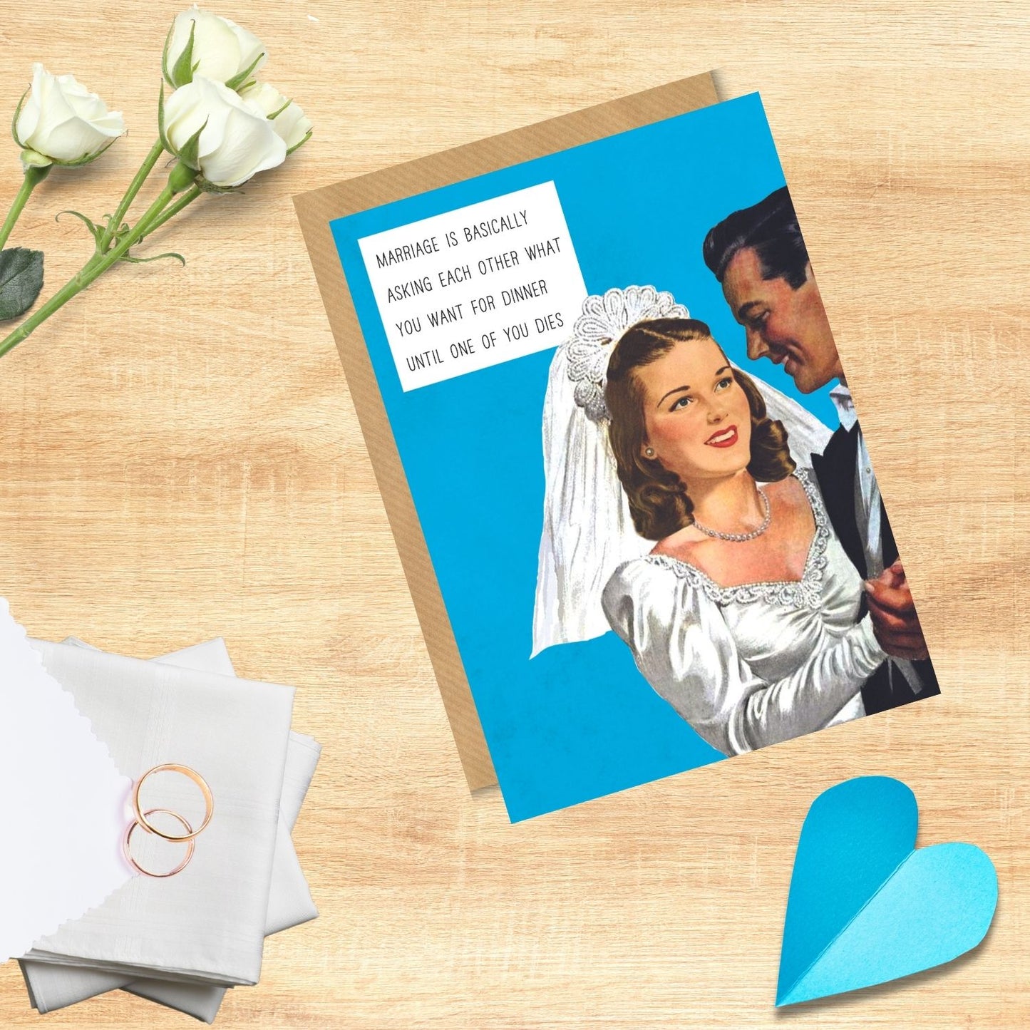 Scribbler Marriage Is... What's For Dinner? Funny Wedding Greeting Card