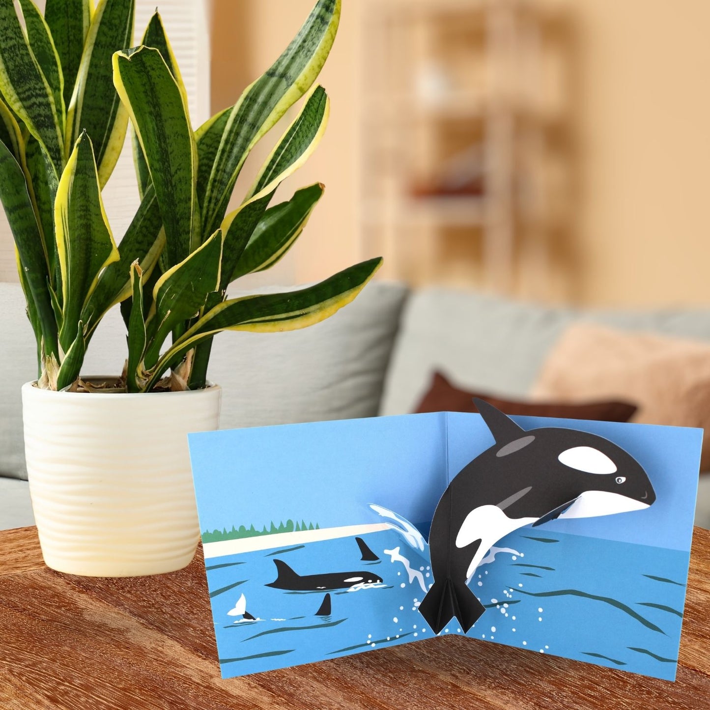2toTango 3D Pop Up Card Killer Whale Greeting Card Any Occasion
