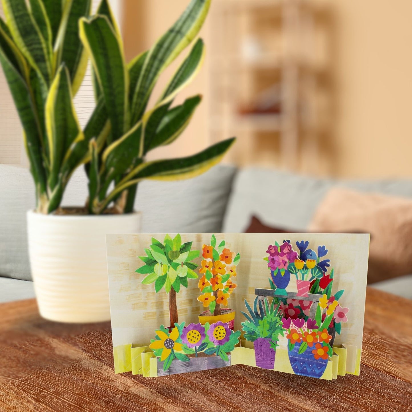 2toTango 3D Pop Up Card Potted Garden Greeting Card Any Occasion