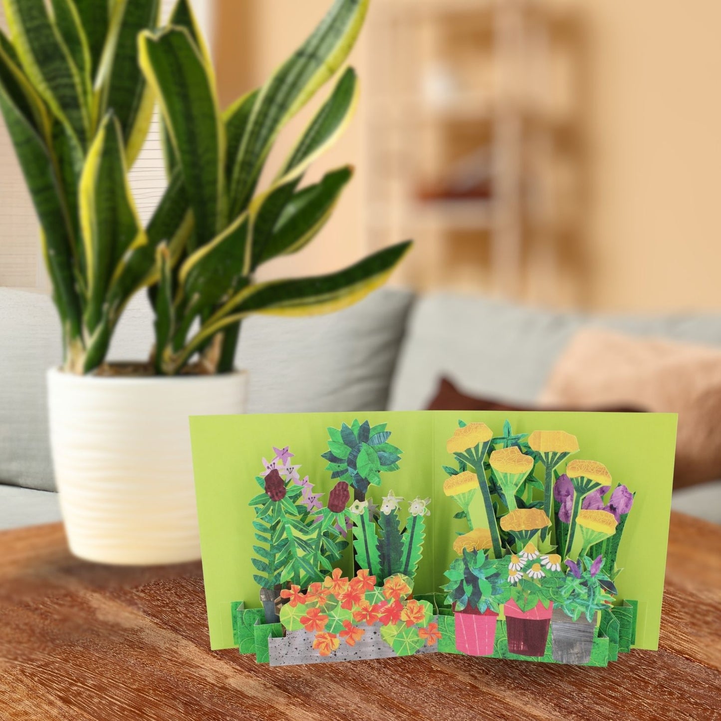 2toTango 3D Pop Up Card Potted Flowers Greeting Card Any Occasion