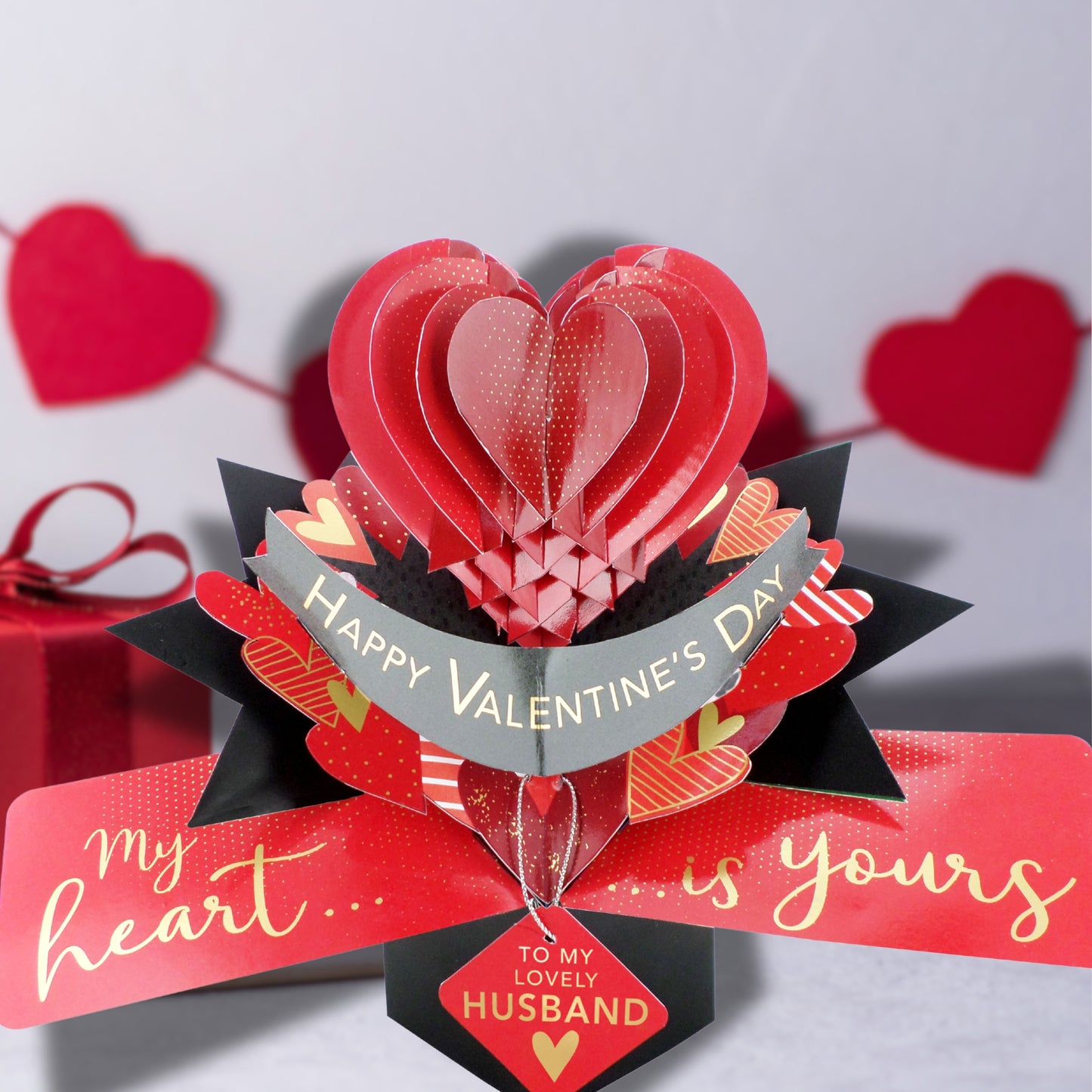 Husband or One I Love My Heart Is Yours Pop Up Valentine's Day Card