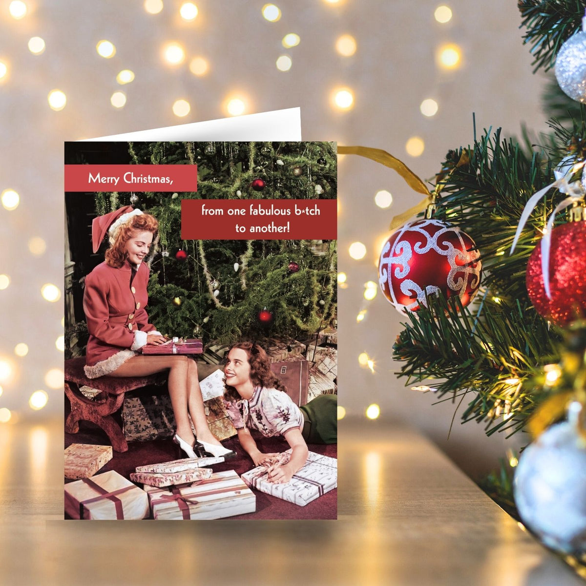 Quitting Hollywood Christmas Card One B*tch To Another Funny Card