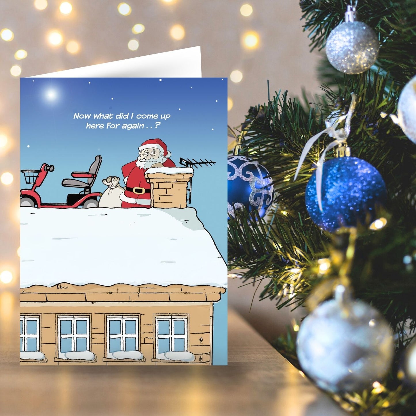 Twizler Humour Christmas Card Forgetful Santa Funny Xmas Greeting Blank Inside