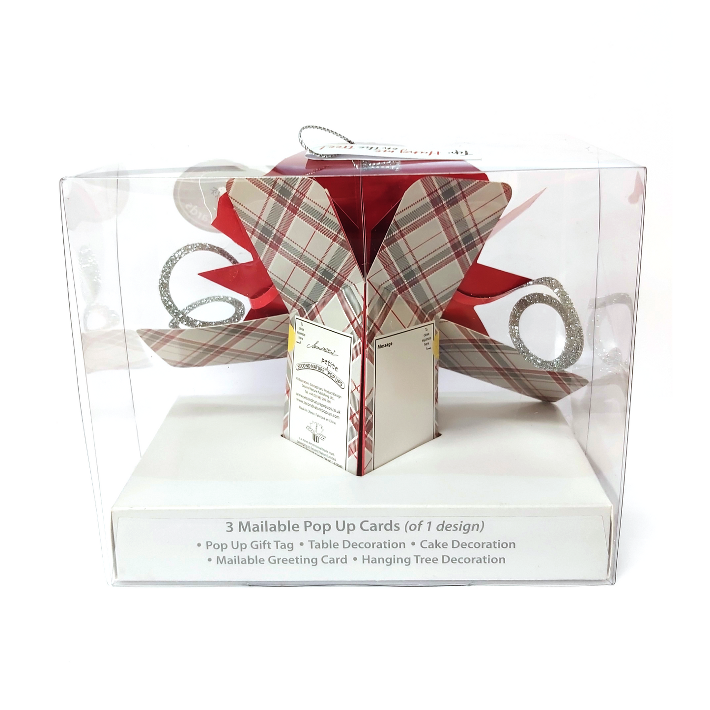 Box of 3 Petite Festive Dachshund Pop Up 3D Christmas Cards