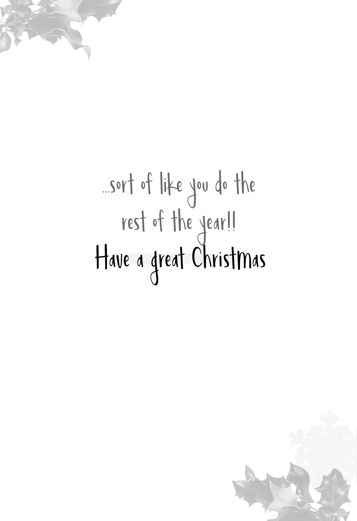 Quitting Hollywood Christmas Card Brother Sit Back & Relax Funny Card