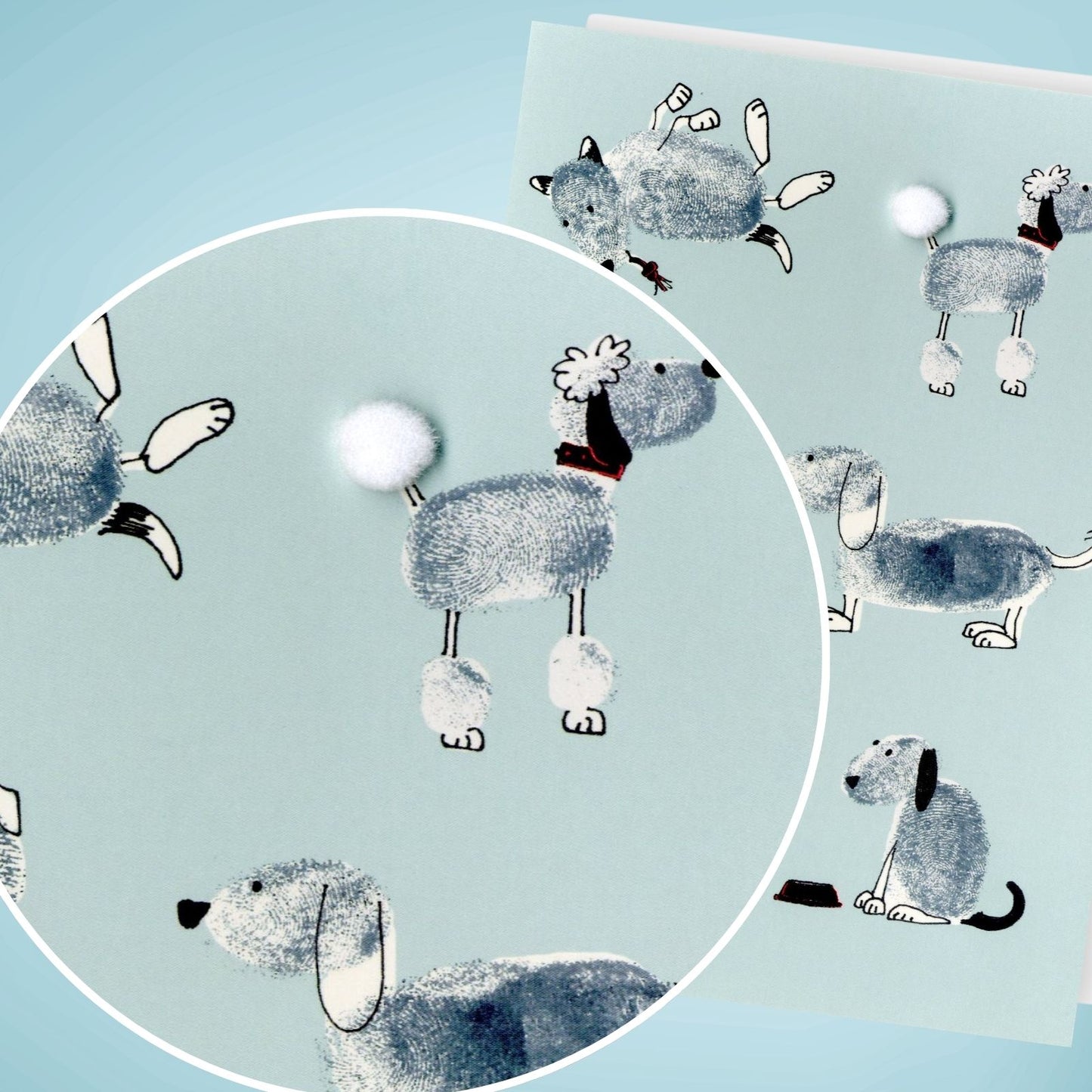 Hand-Finished Dog Greeting Card Embellished Foiled Dogs Blank For Any Occasion