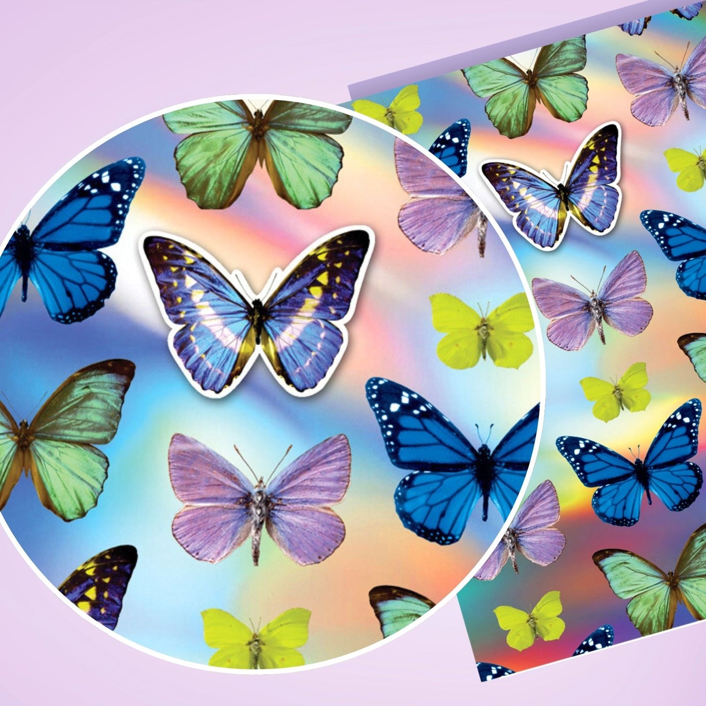 Hand-Finished Foiled Greeting Card Decorated Butterflies Blank For Any Occasion