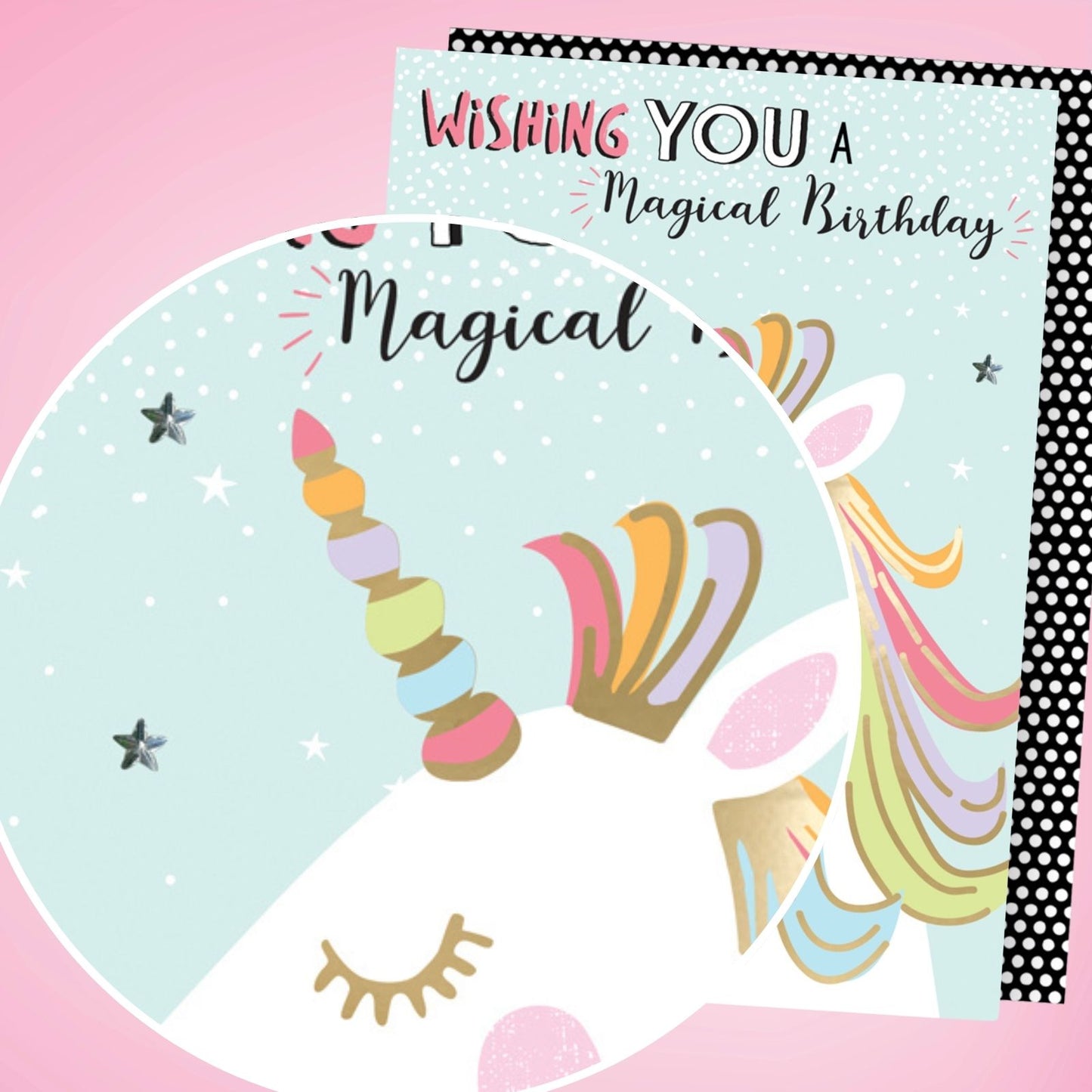 Hand-Finished Unicorn Birthday Card Sparkly Embellished Magical Birthday For Her