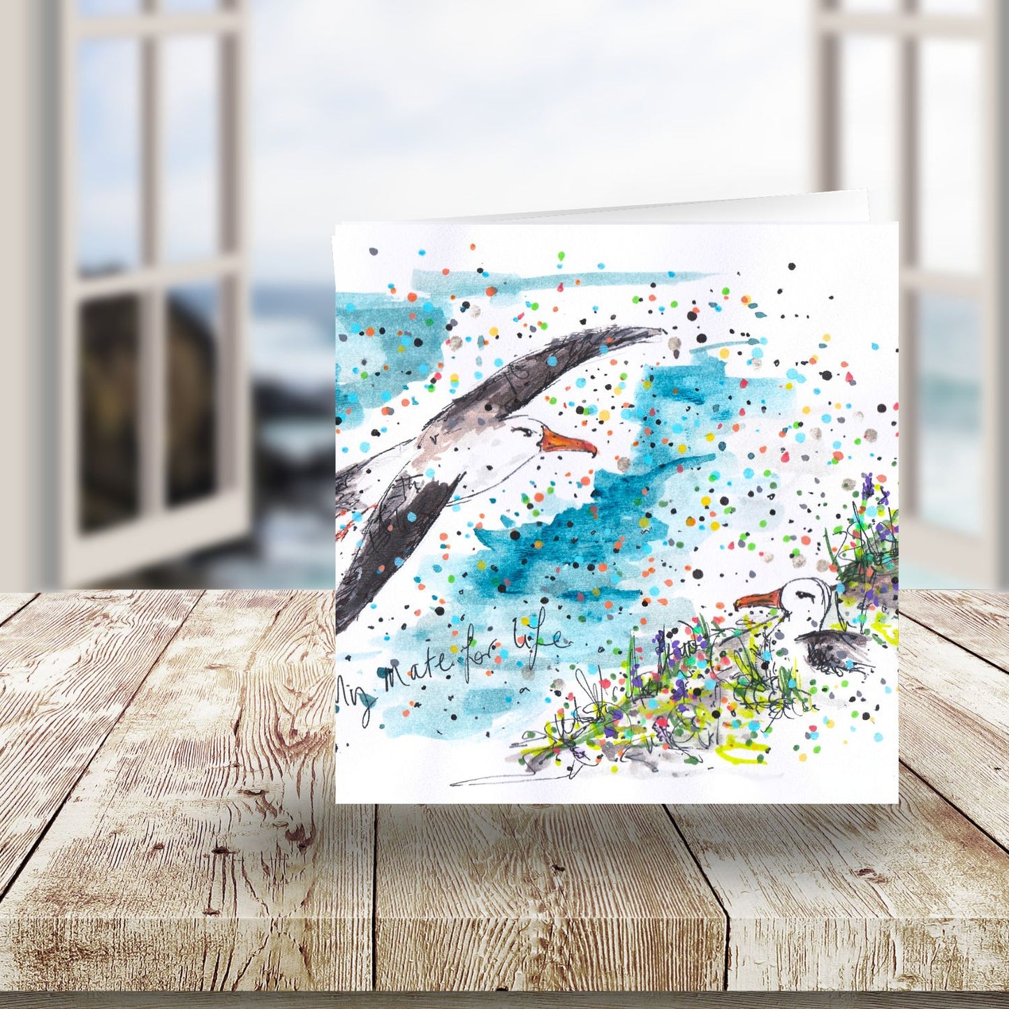 Tabitha Corbett 'My Mate For Life' Loyal Albatrosses Artistic Greeting Card