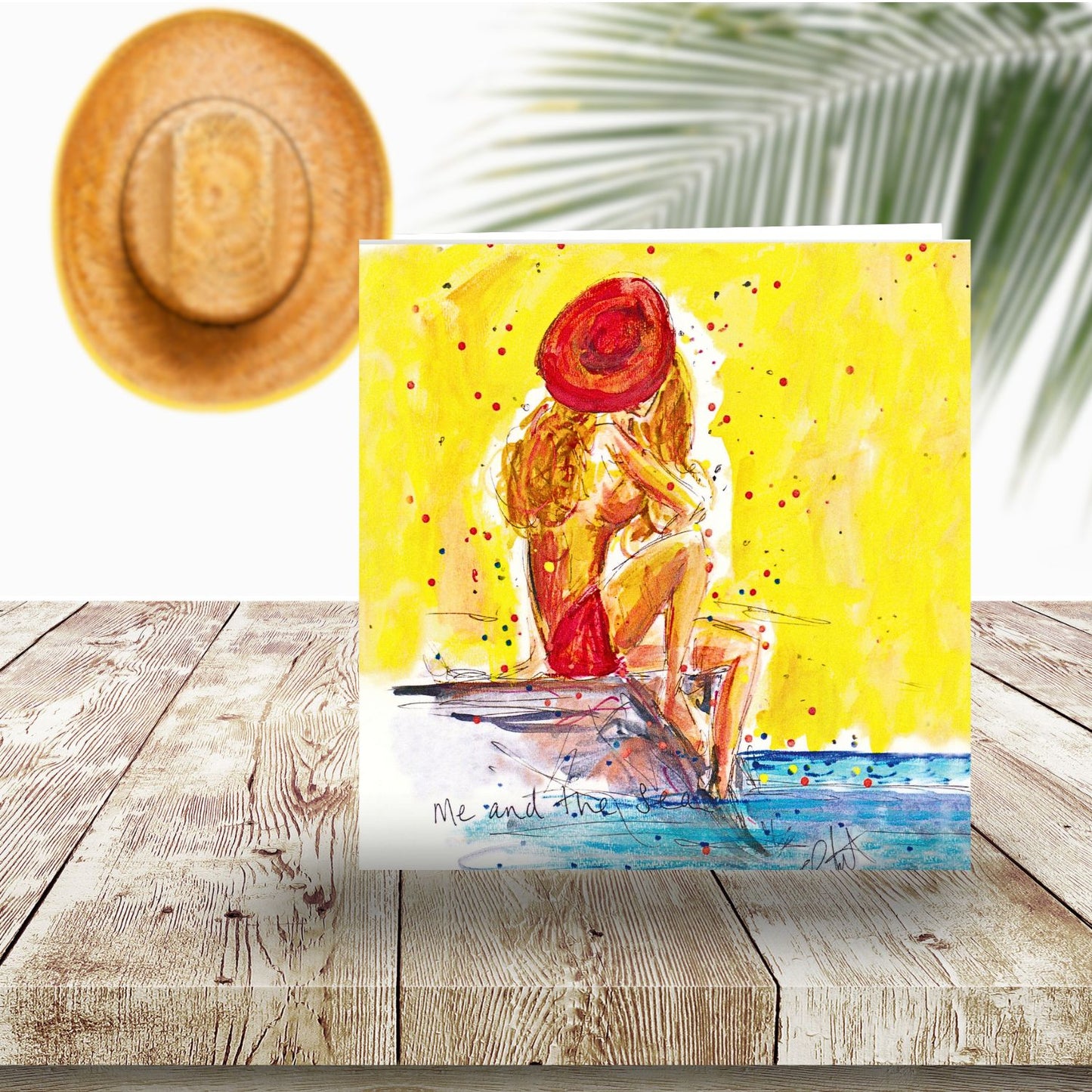 Tabitha Corbett 'Me And The Sea' Rockin' Waves! Artistic Greeting Card