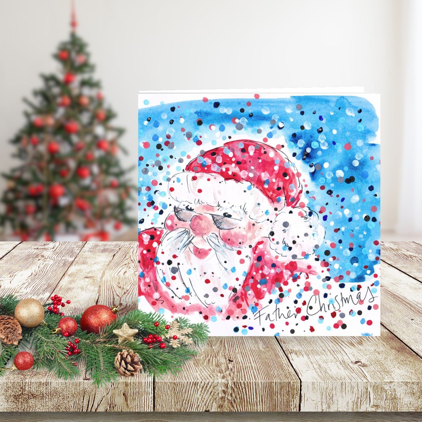 Tabitha Corbett 'Father Christmas' Jolly Santa Artistic Christmas Greeting Card