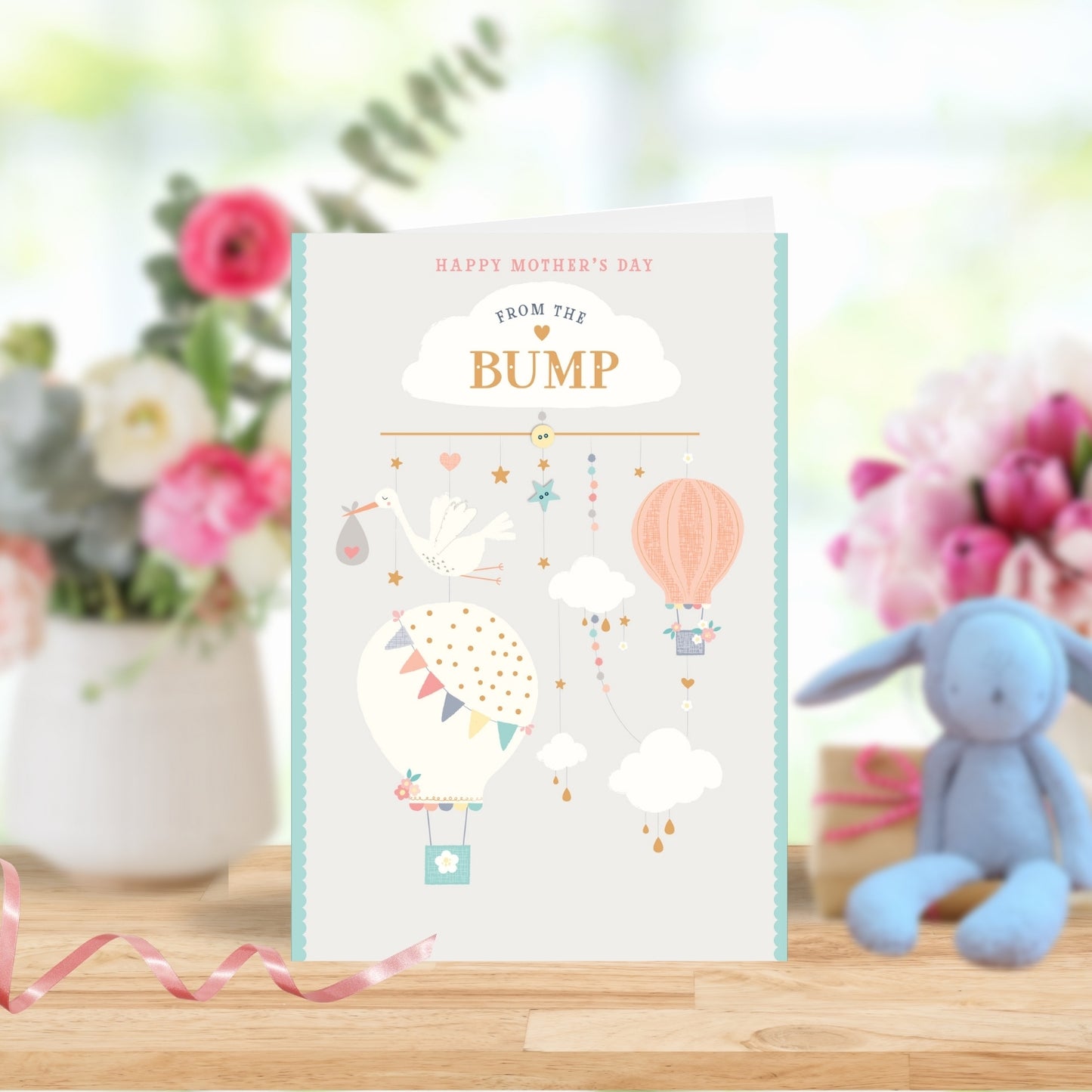 Embossed From The Bump Happy Mother's Day Card