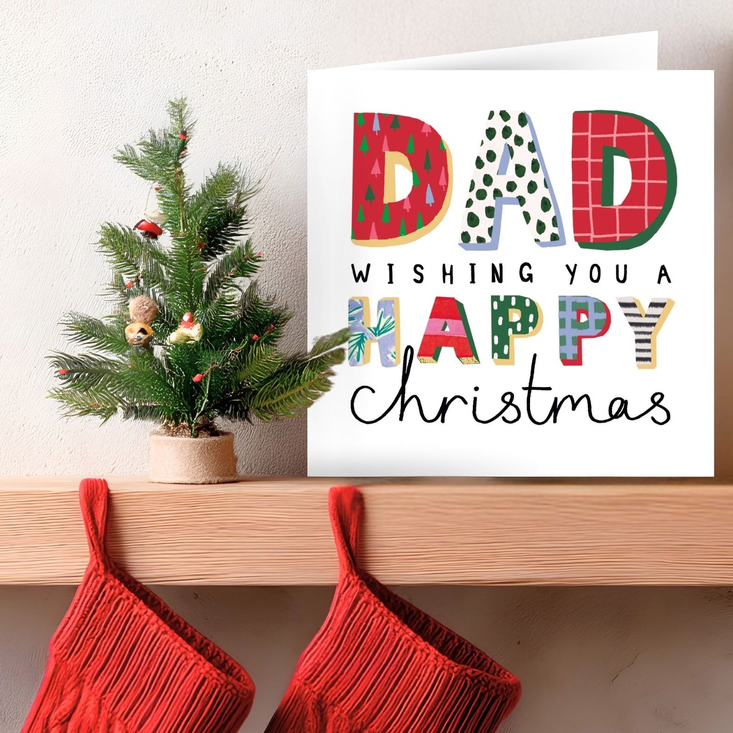 Dad Christmas Card Artistic Foiled Embossed Kindred Art Range Xmas Greetings