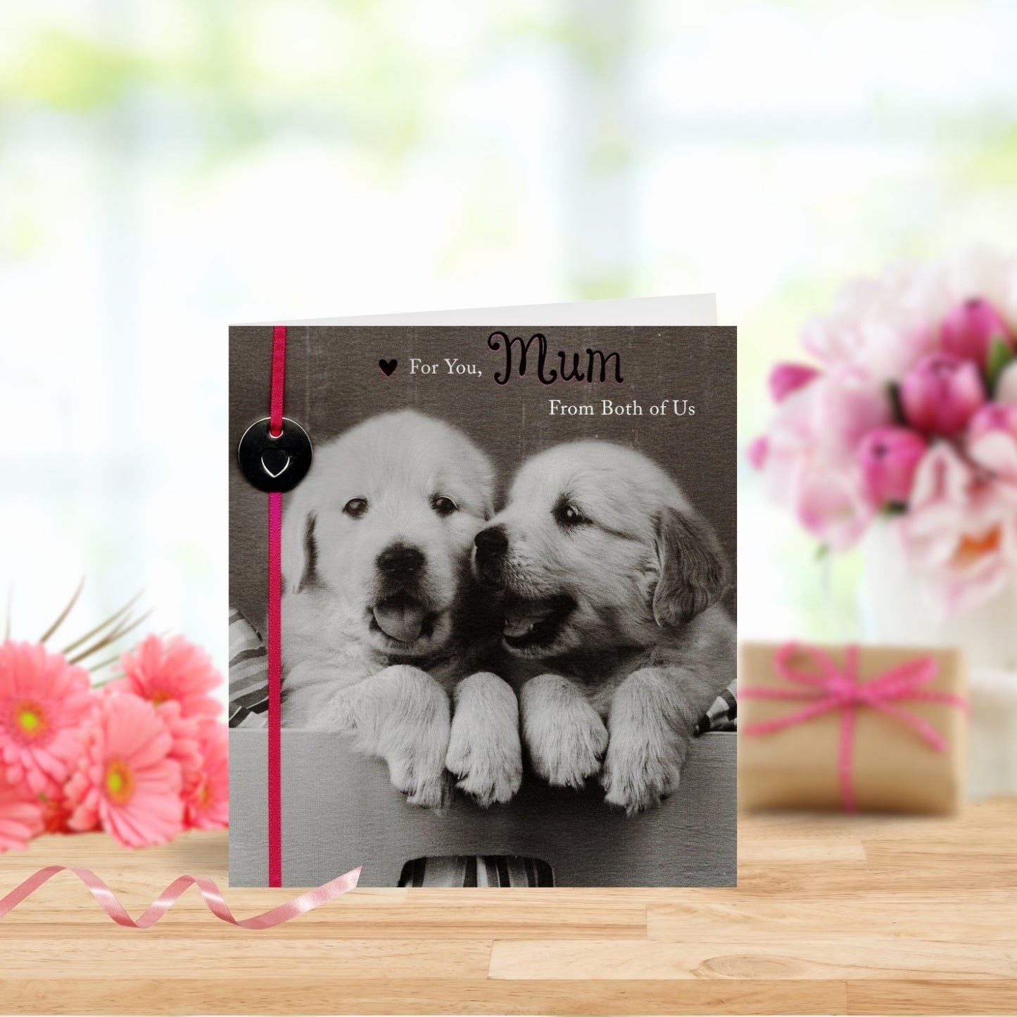 Cute Puppy Mum From Both Of Us Mother's Day Card