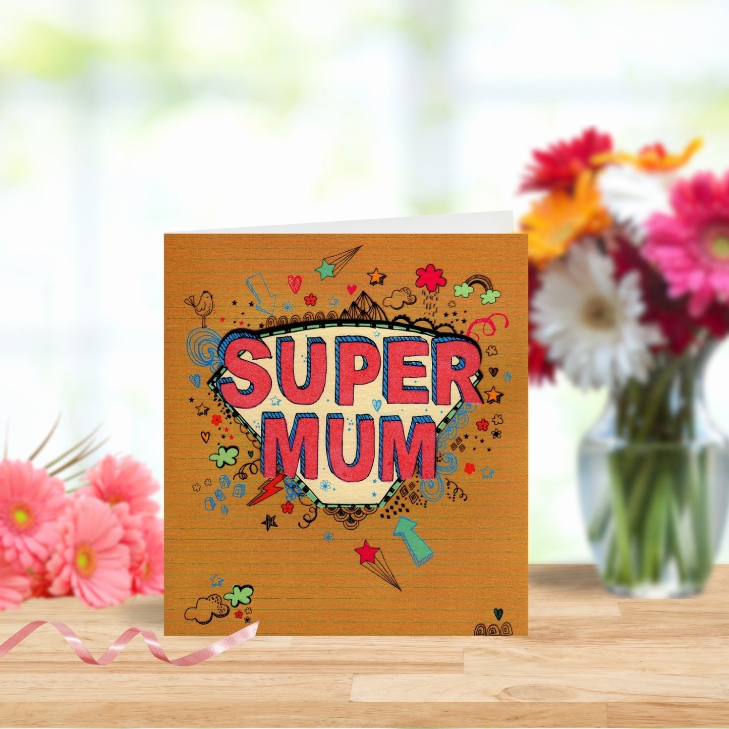 Super Mum Best Mum In Universe Mother's Day Card