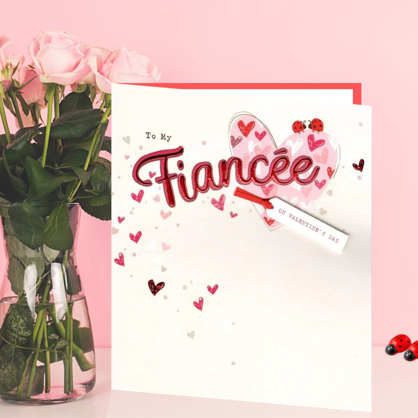 To My Fiancee Embellished Cute Valentine's Day Card