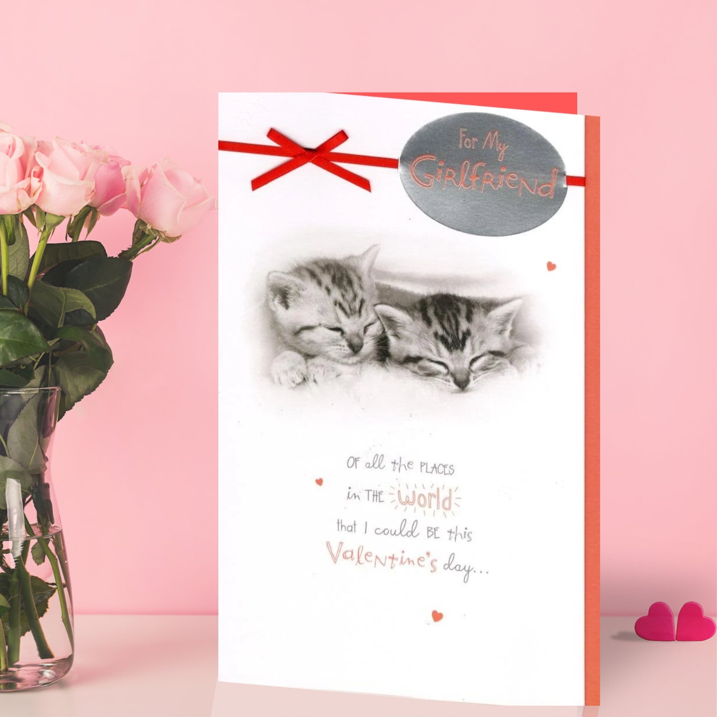 Cuddling Kittens Cute Girlfriend Valentine's Day Card