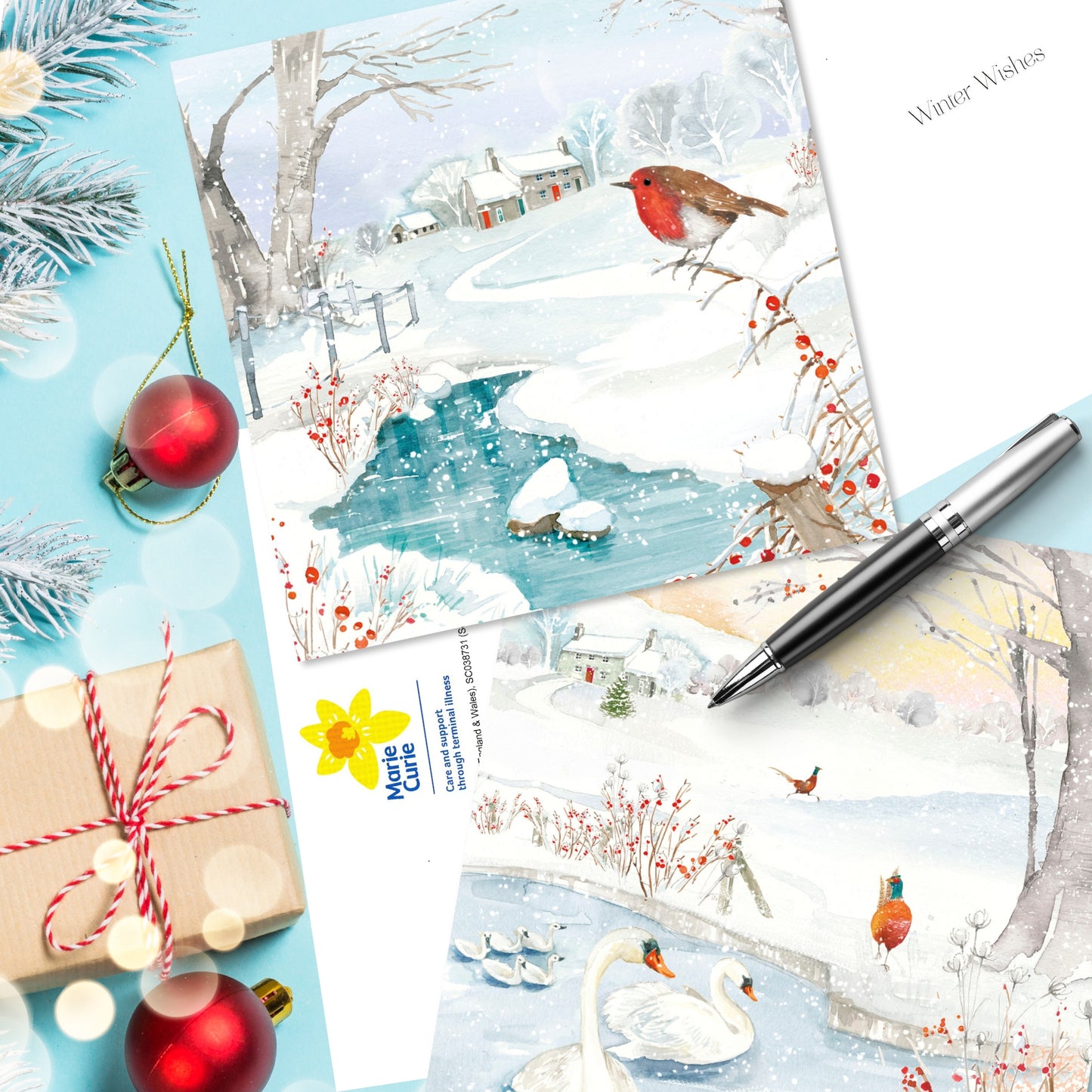Box of 16 Winter Wonderland Marie Curie Charity Christmas Cards