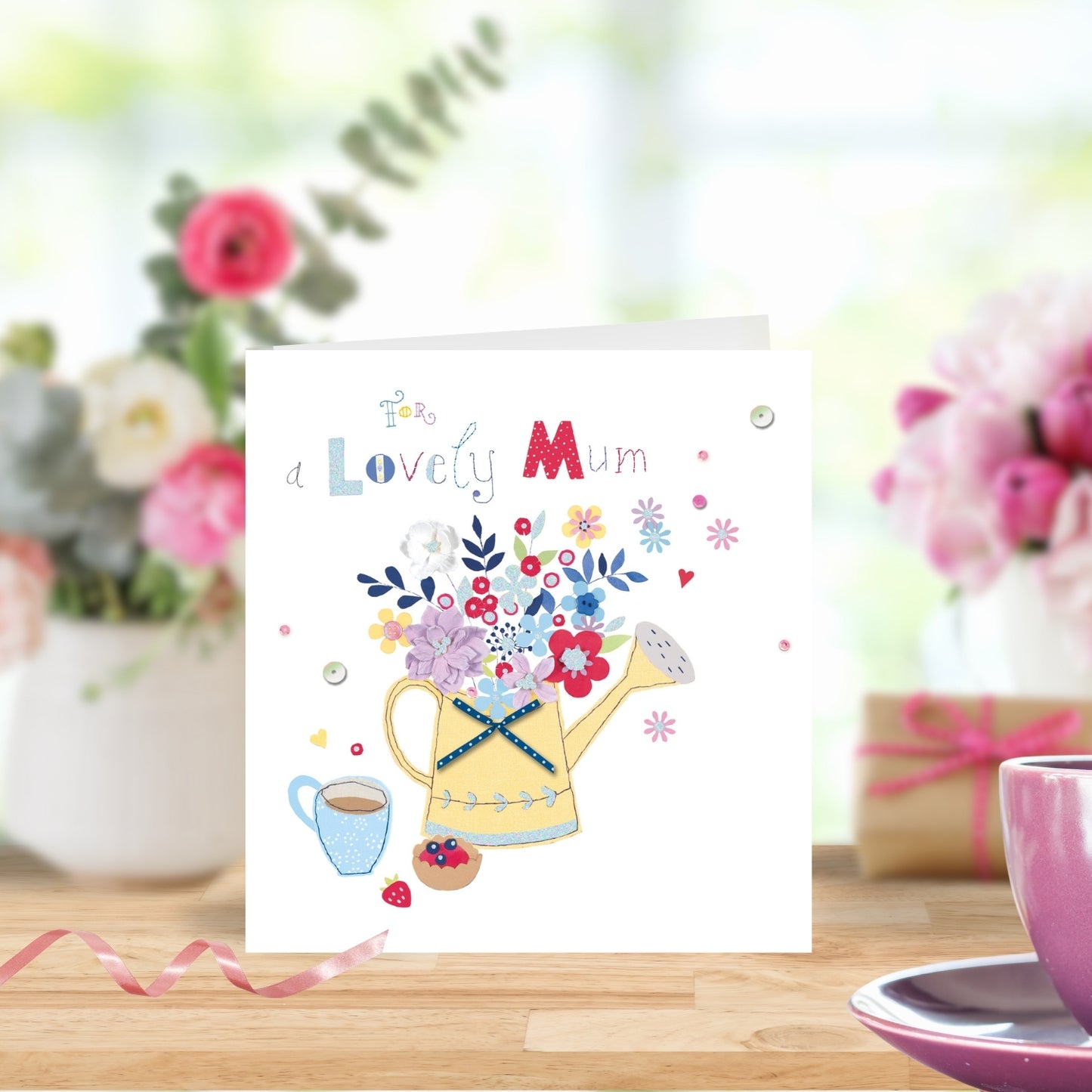 For A Lovely Special Mum Button Box Mother's Day Card