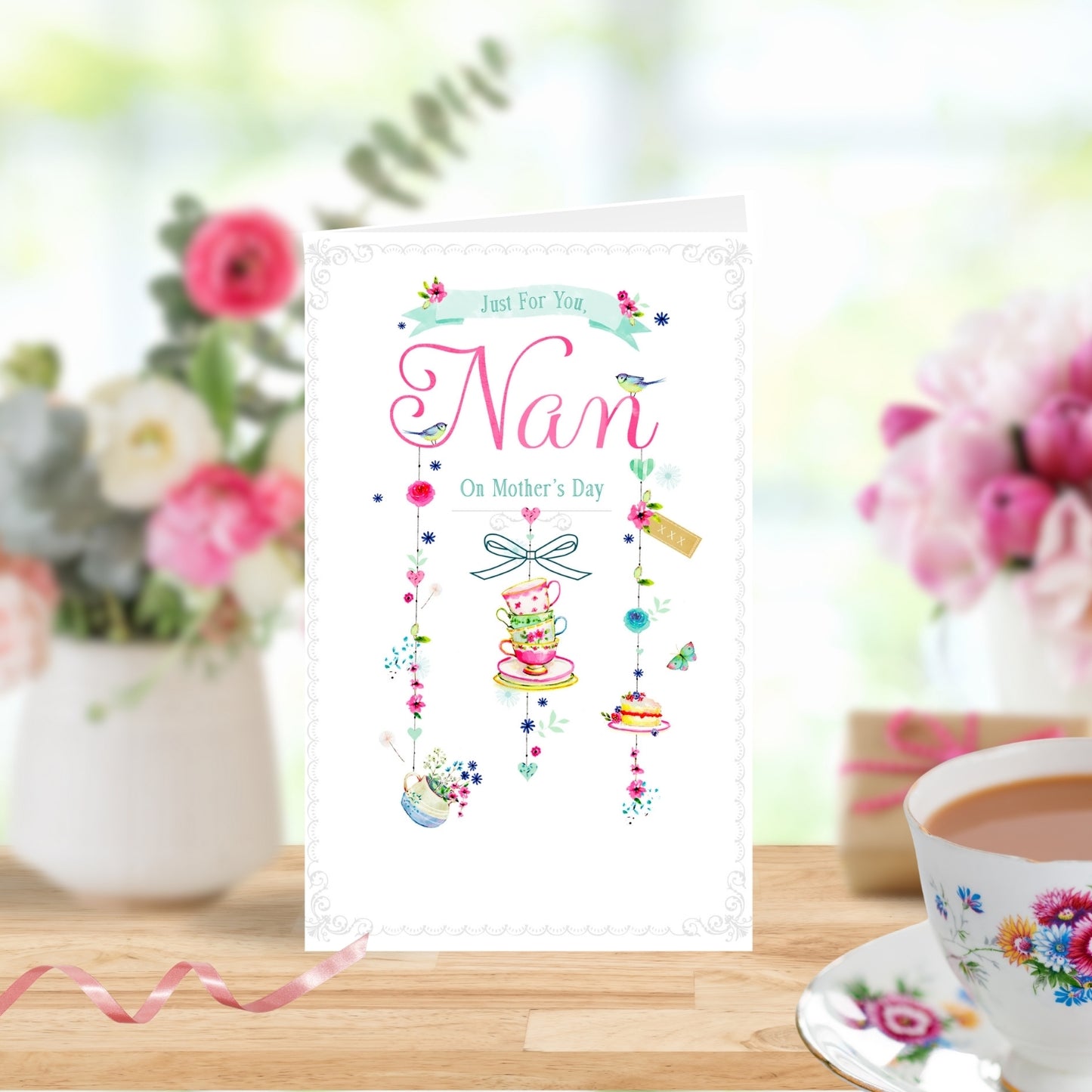 Nan Just For You Afternoon Tea On Mother's Day Card