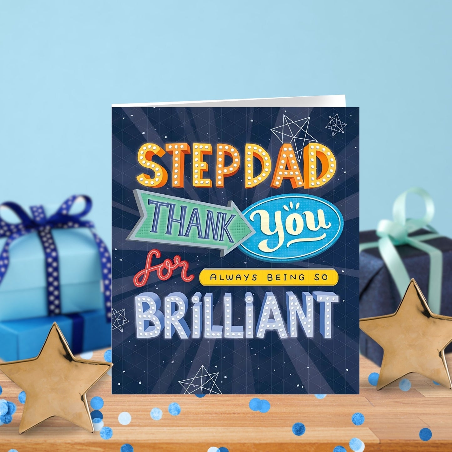 Stepdad Thank You For Being Brilliant Happy Father's Day Card