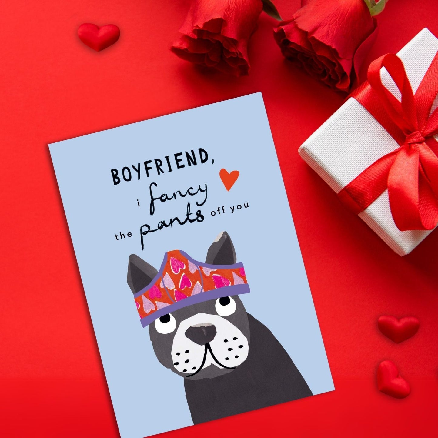 Boyfriend Fancy Pants Fancy Paws Valentine's Day Funny Greeting Card